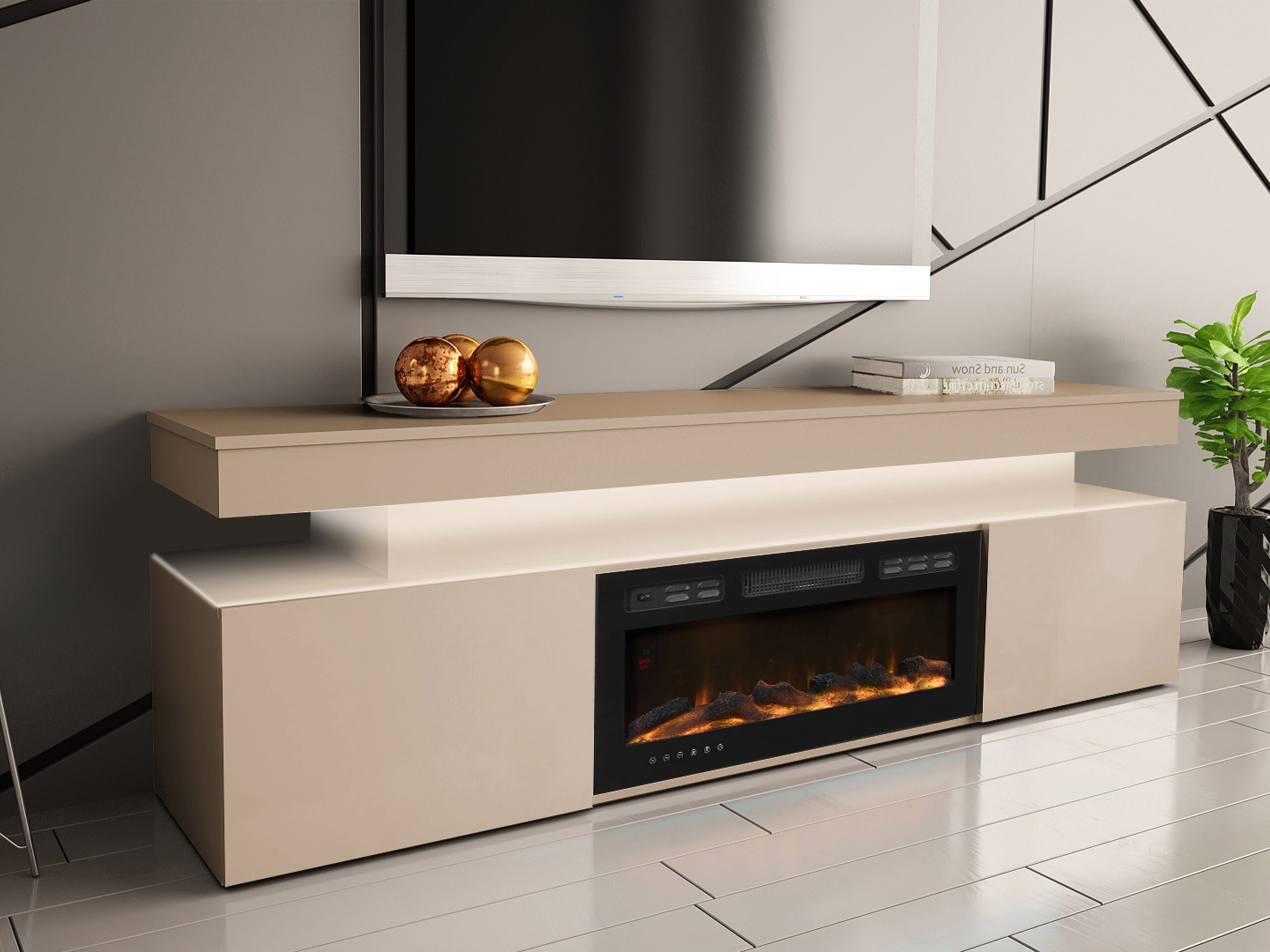 Meuble TV Monfero 104 (Brun clair)