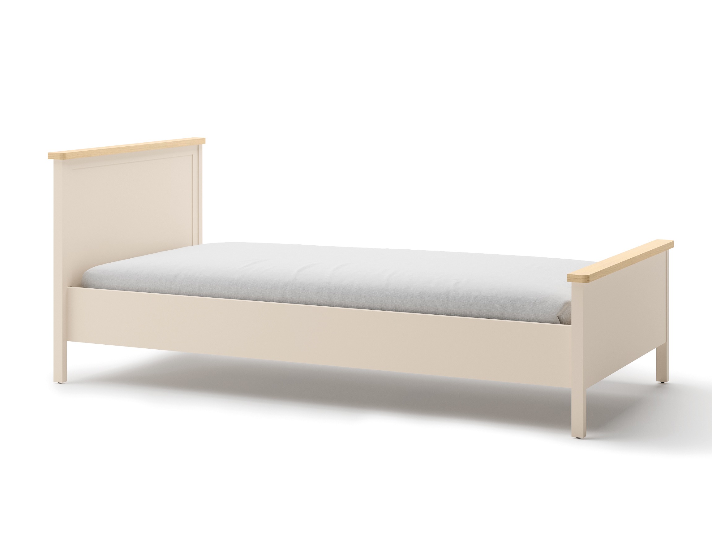 Lit Romelbo 148 (Beige + Chêne)