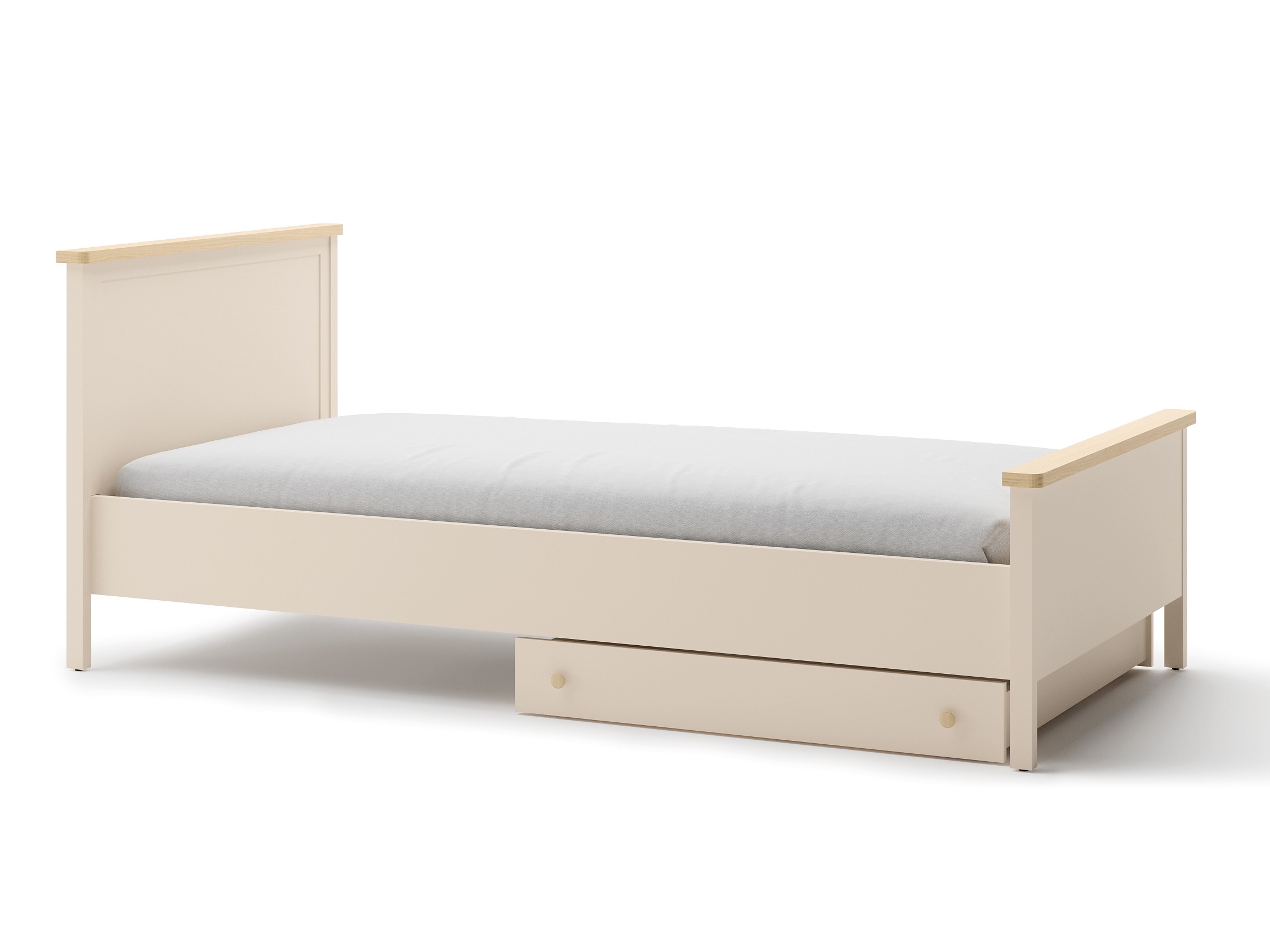Lit Romelbo 148 (Beige + Chêne)