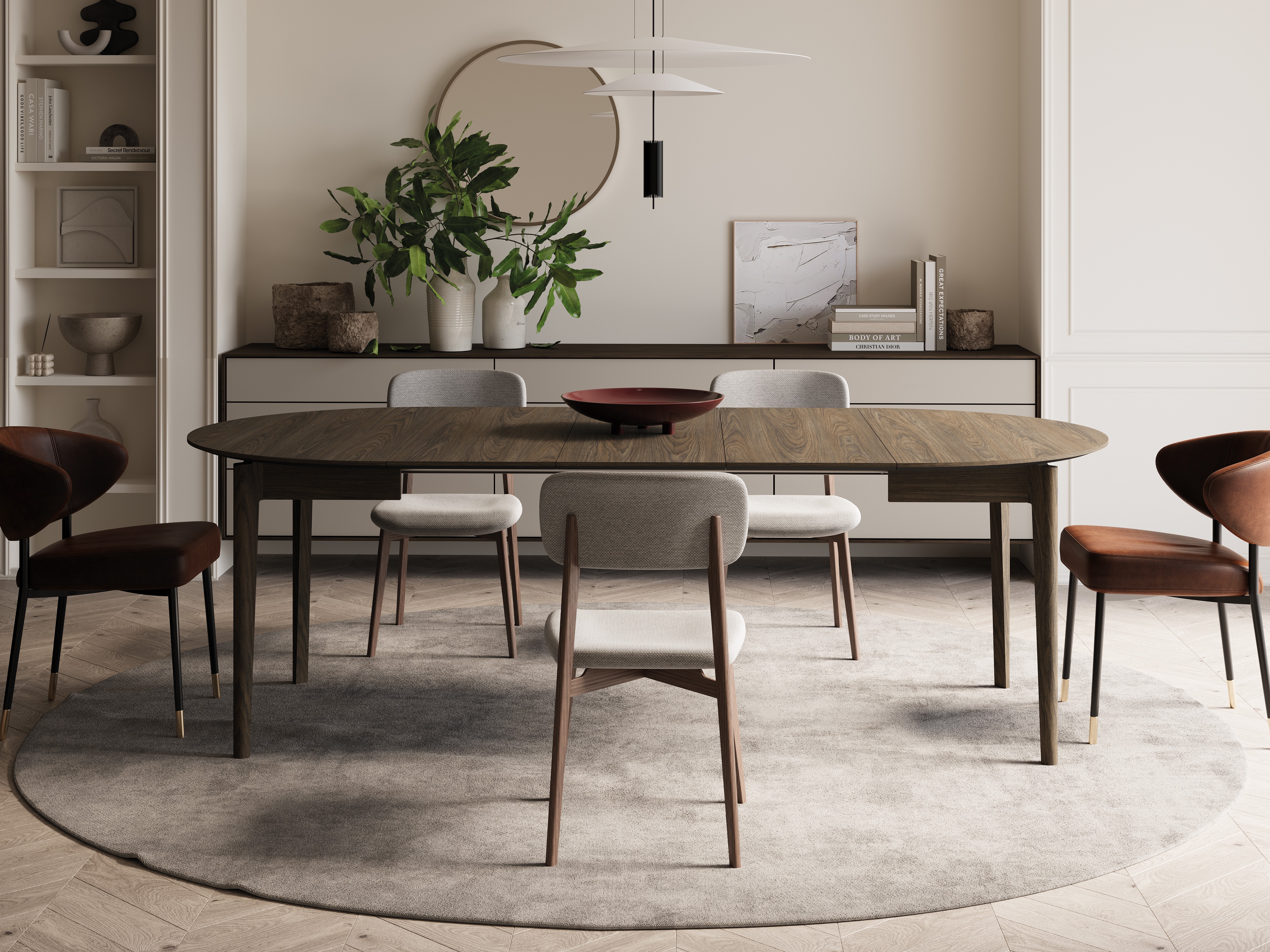 Table Fresno 180 (Chêne foncé)