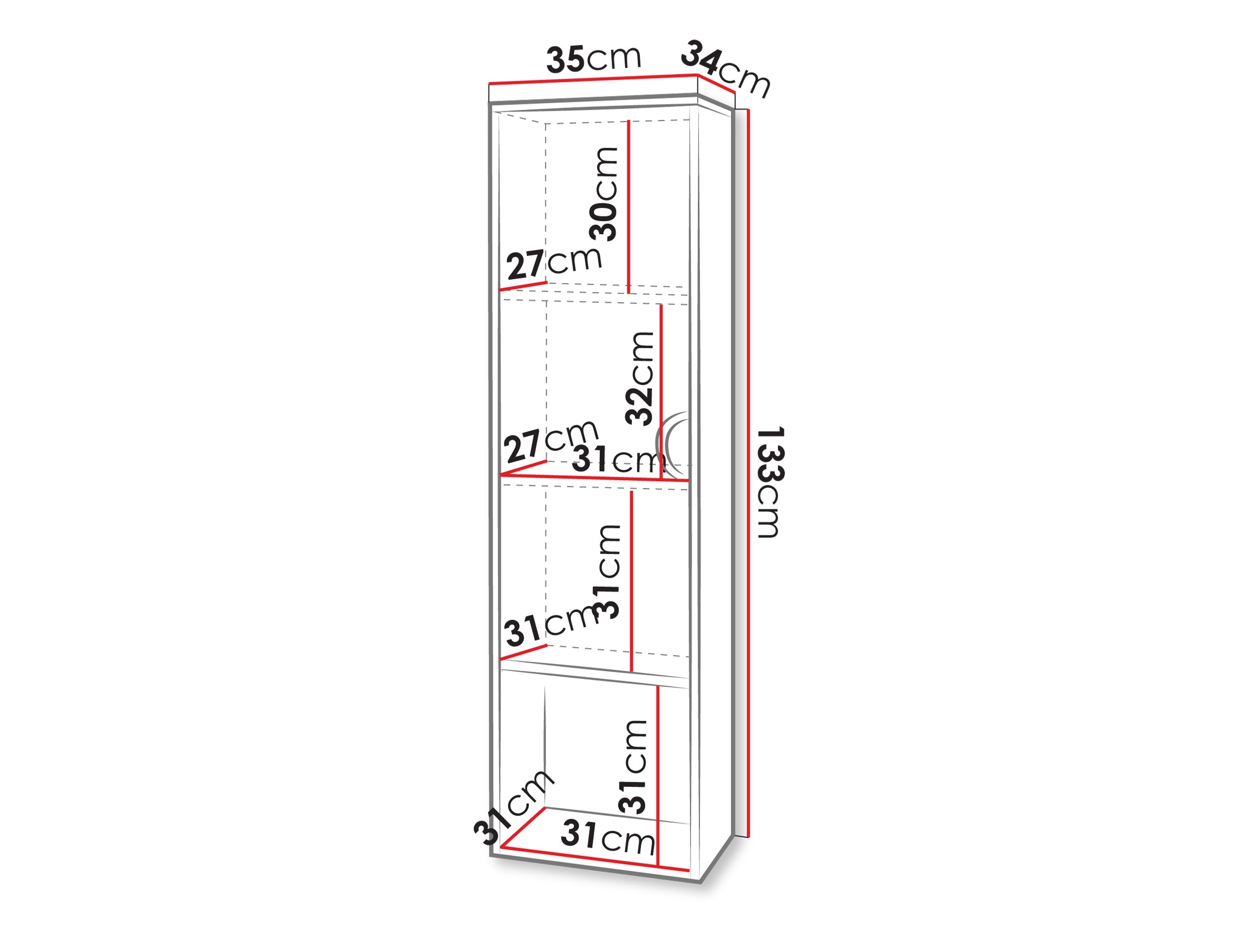 Armoire de salle de bain murale Providence 194 (Cachemire)