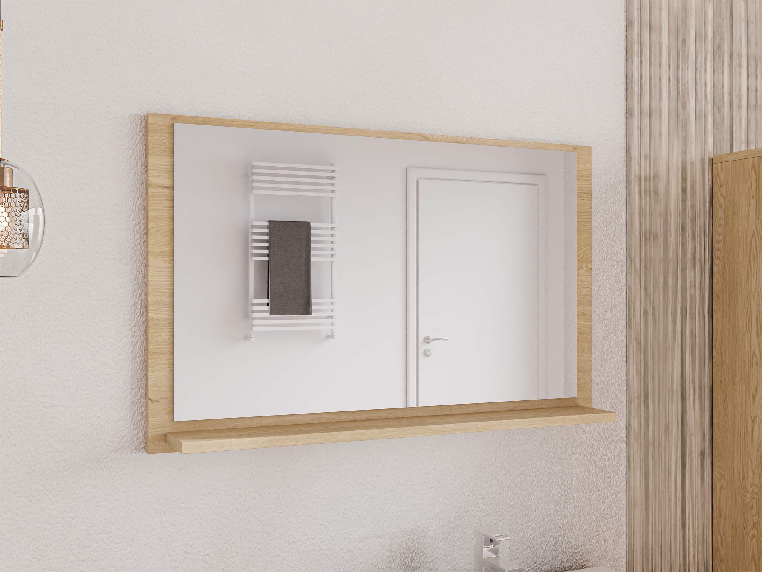 Miroir de salle de bain Sodalis (Chêne)