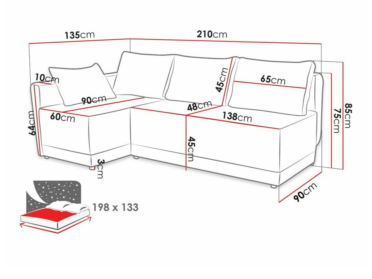 Canapé d'angle Columbus 149 (Poso 125)