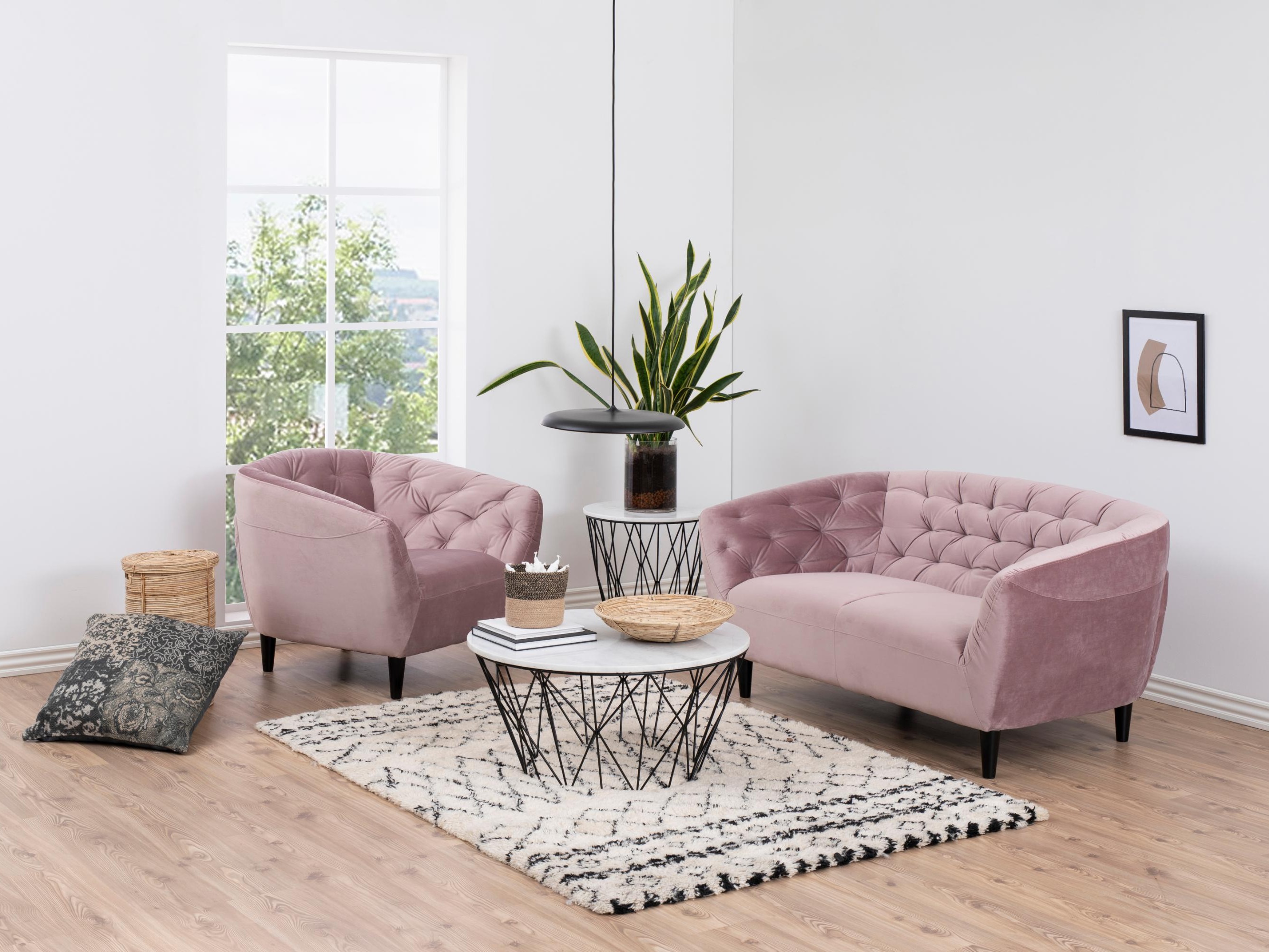 Canapé Chesterfield Norsica 260 (Rose Dusty)