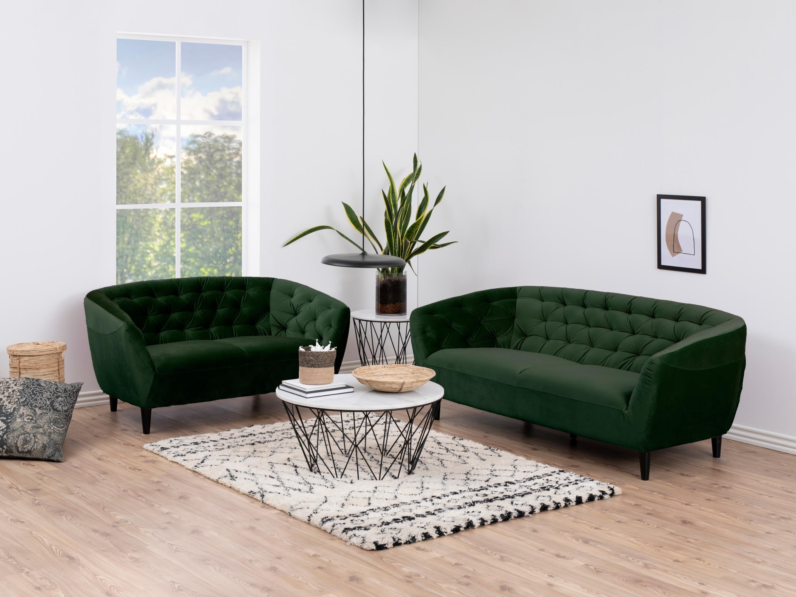 Canapé Chesterfield Norsica 260 (Vert foncé)