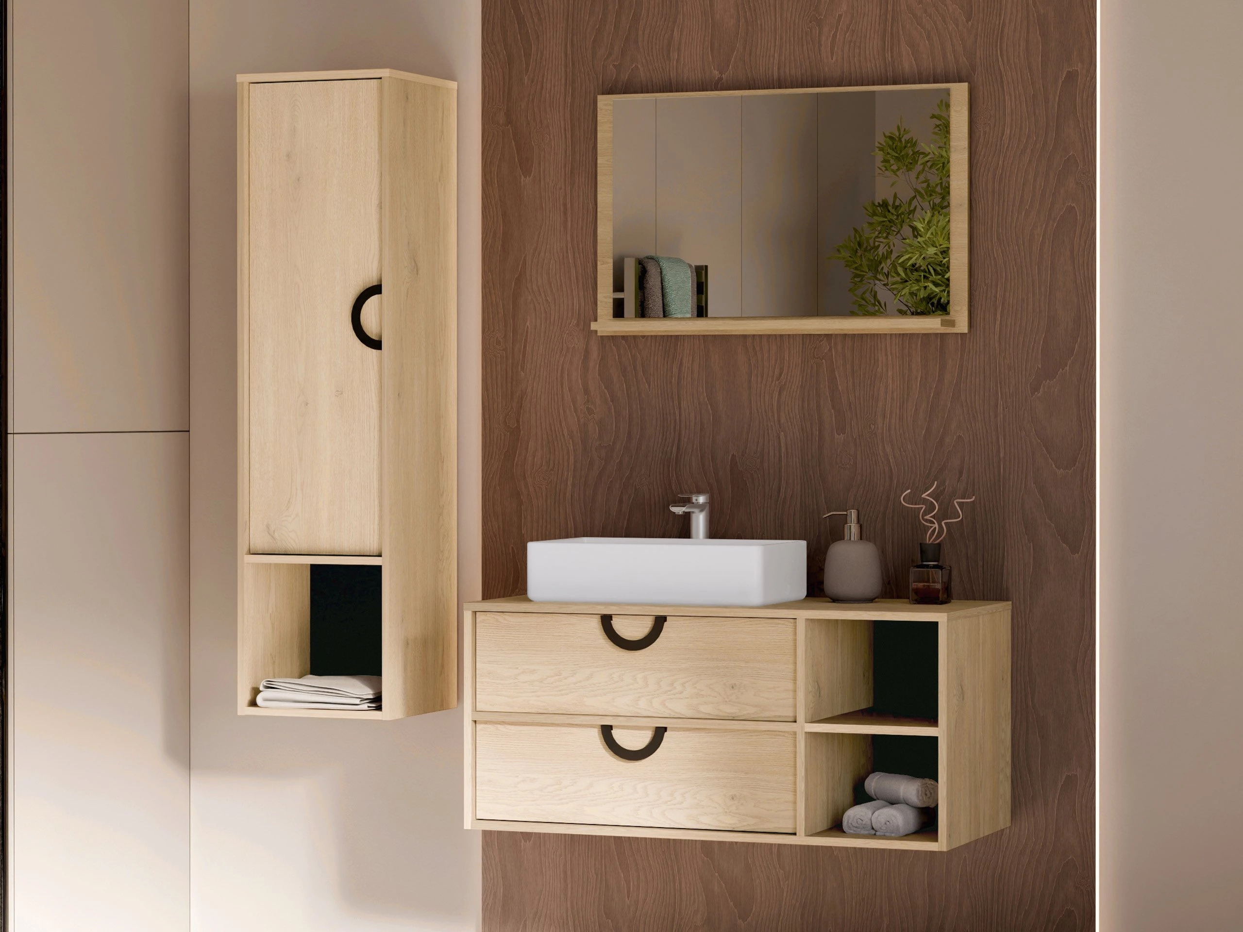 Ensemble de salle de bain Sodalis (Chêne)