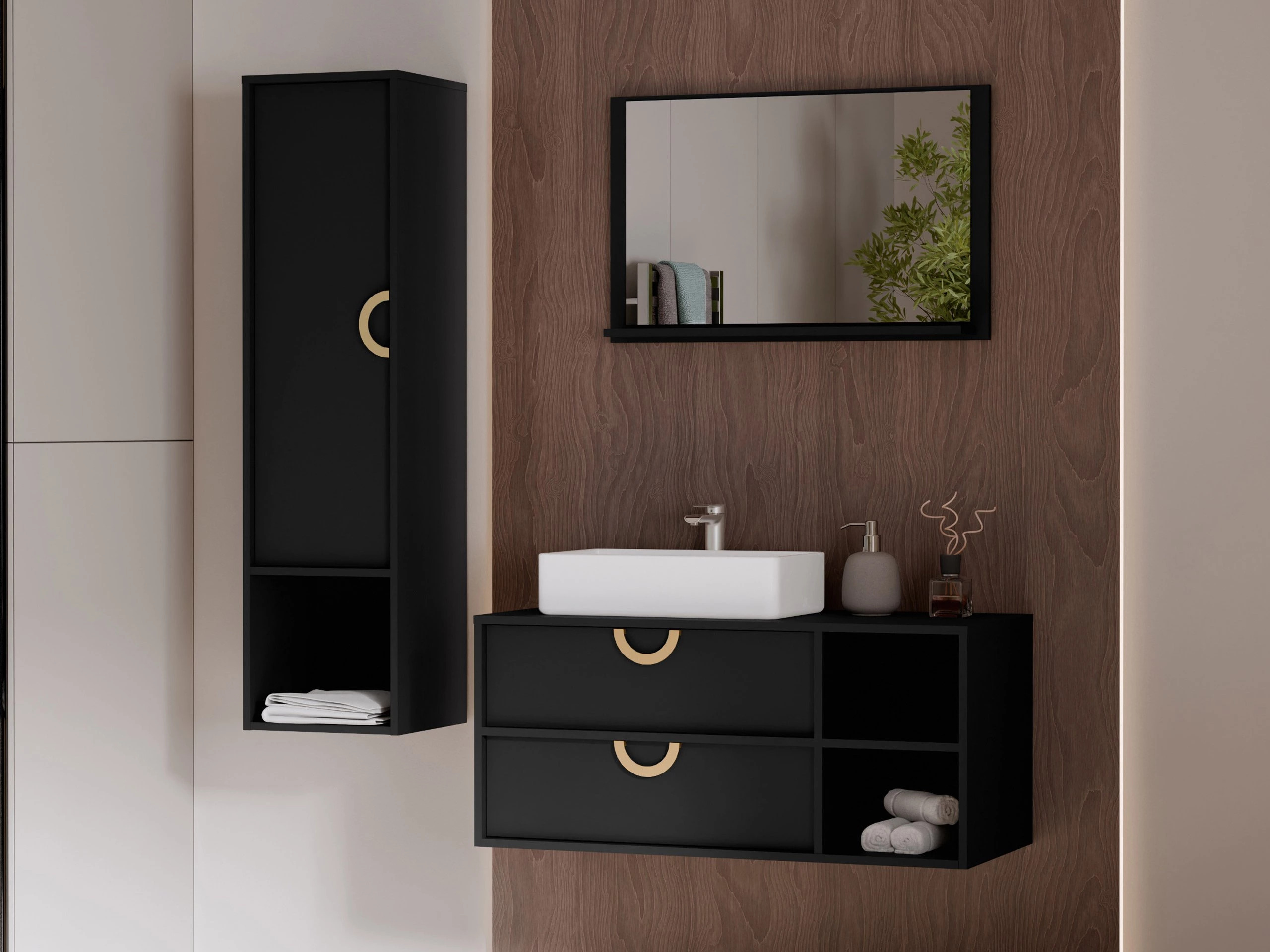 Ensemble de salle de bain Sodalis (Noir)