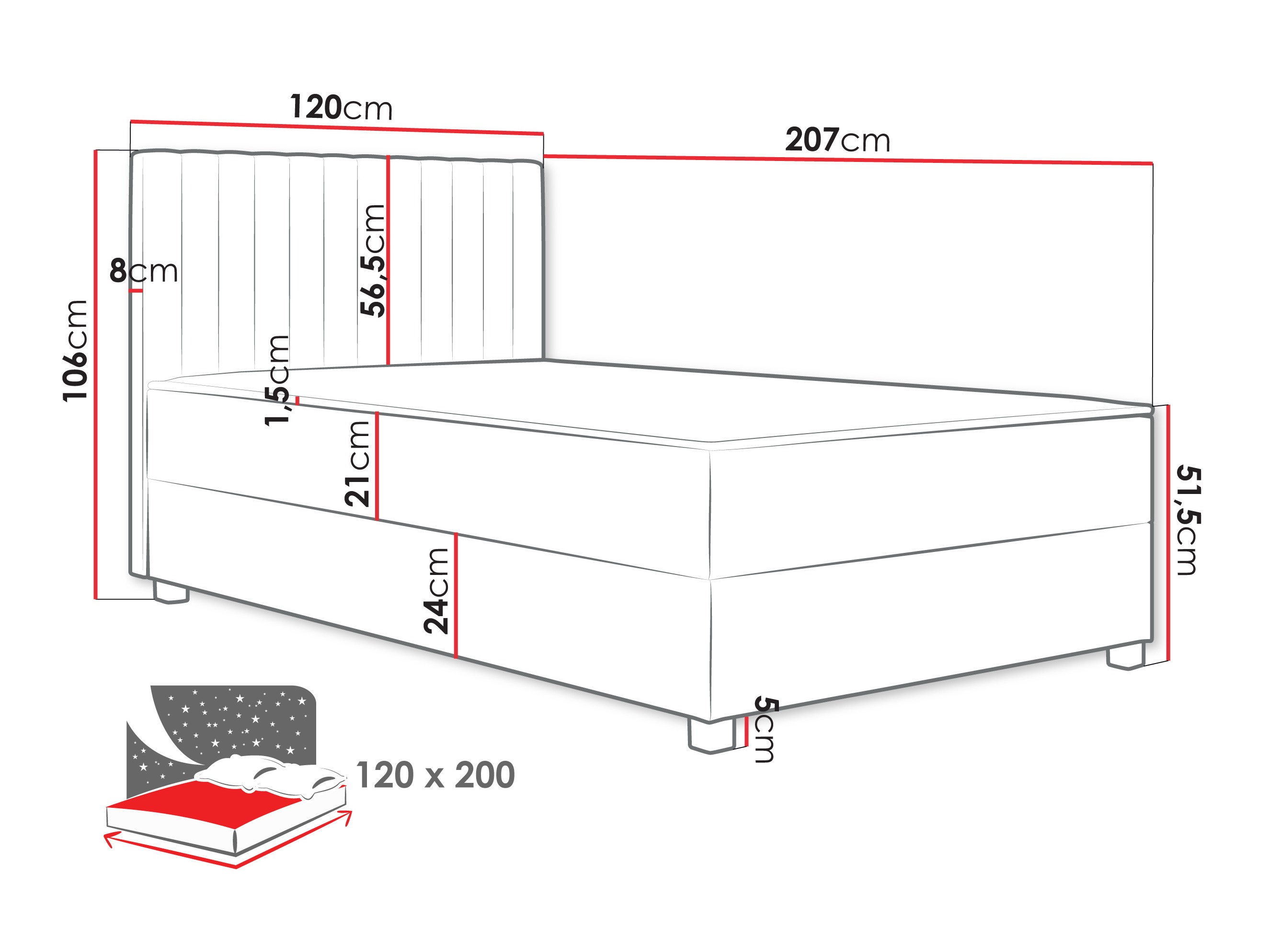Lit boxspring Soral (Manila 09)