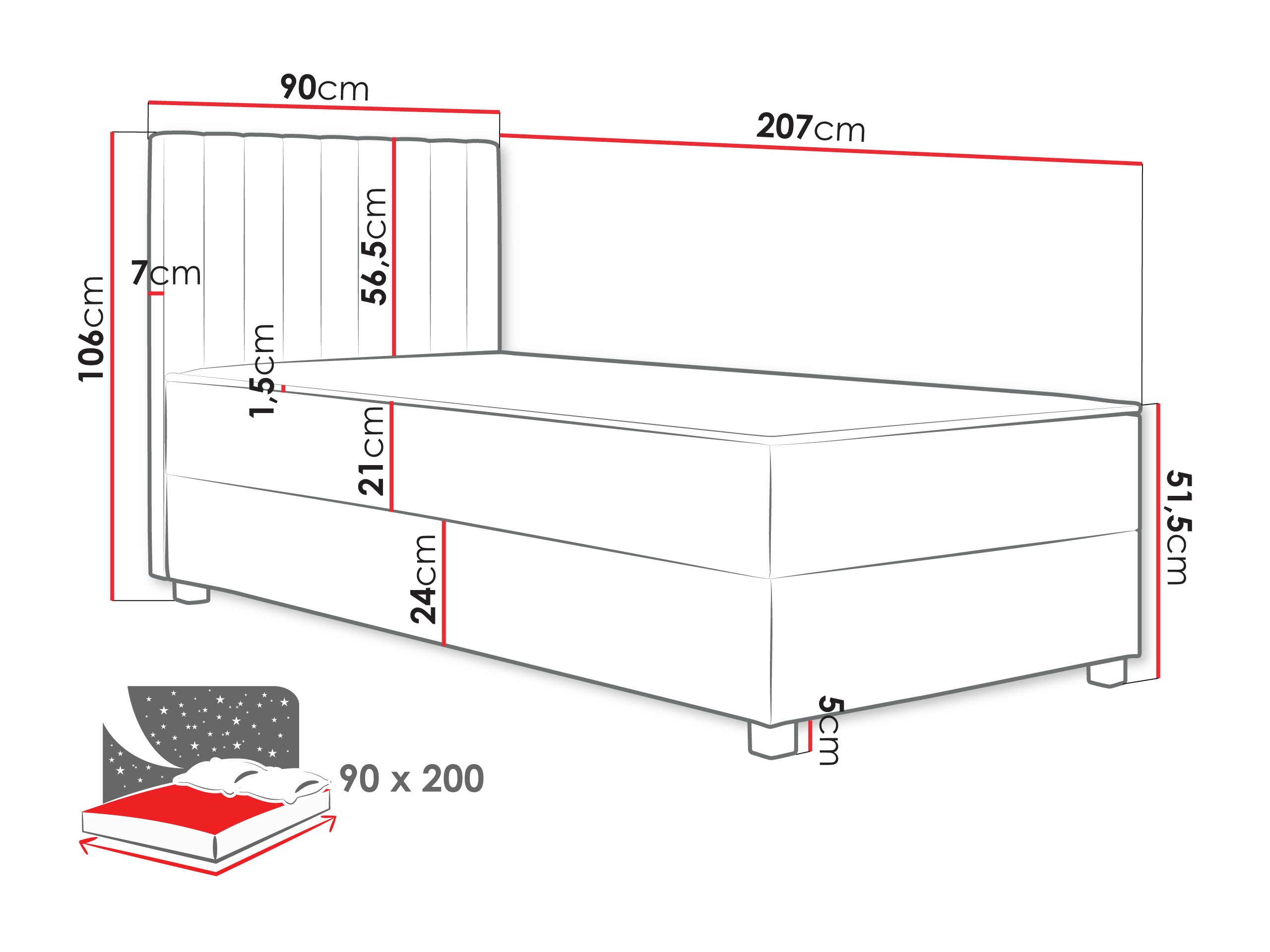 Lit boxspring Soral (Manila 14)