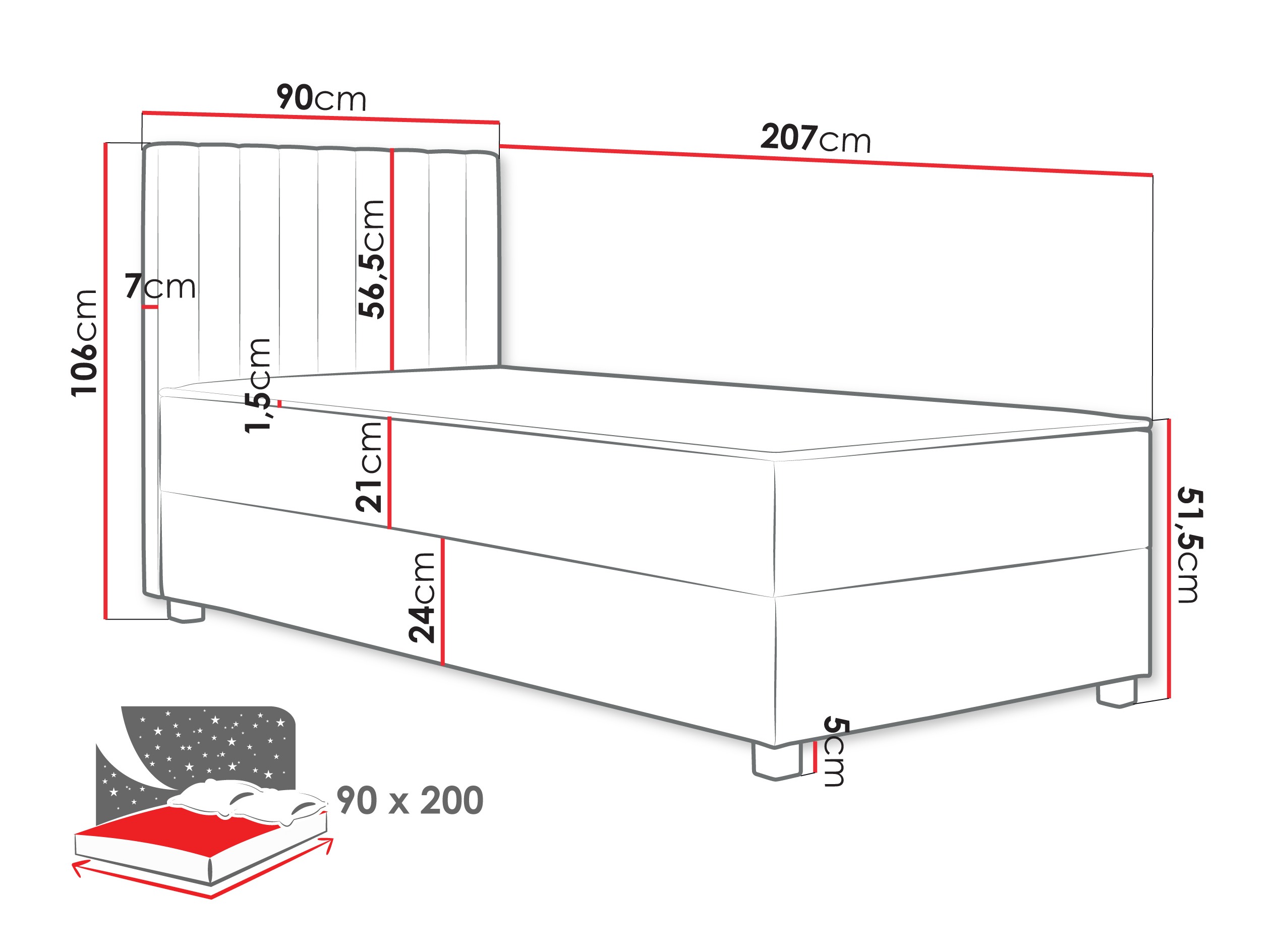 Lit boxspring Soral (Manila 16)