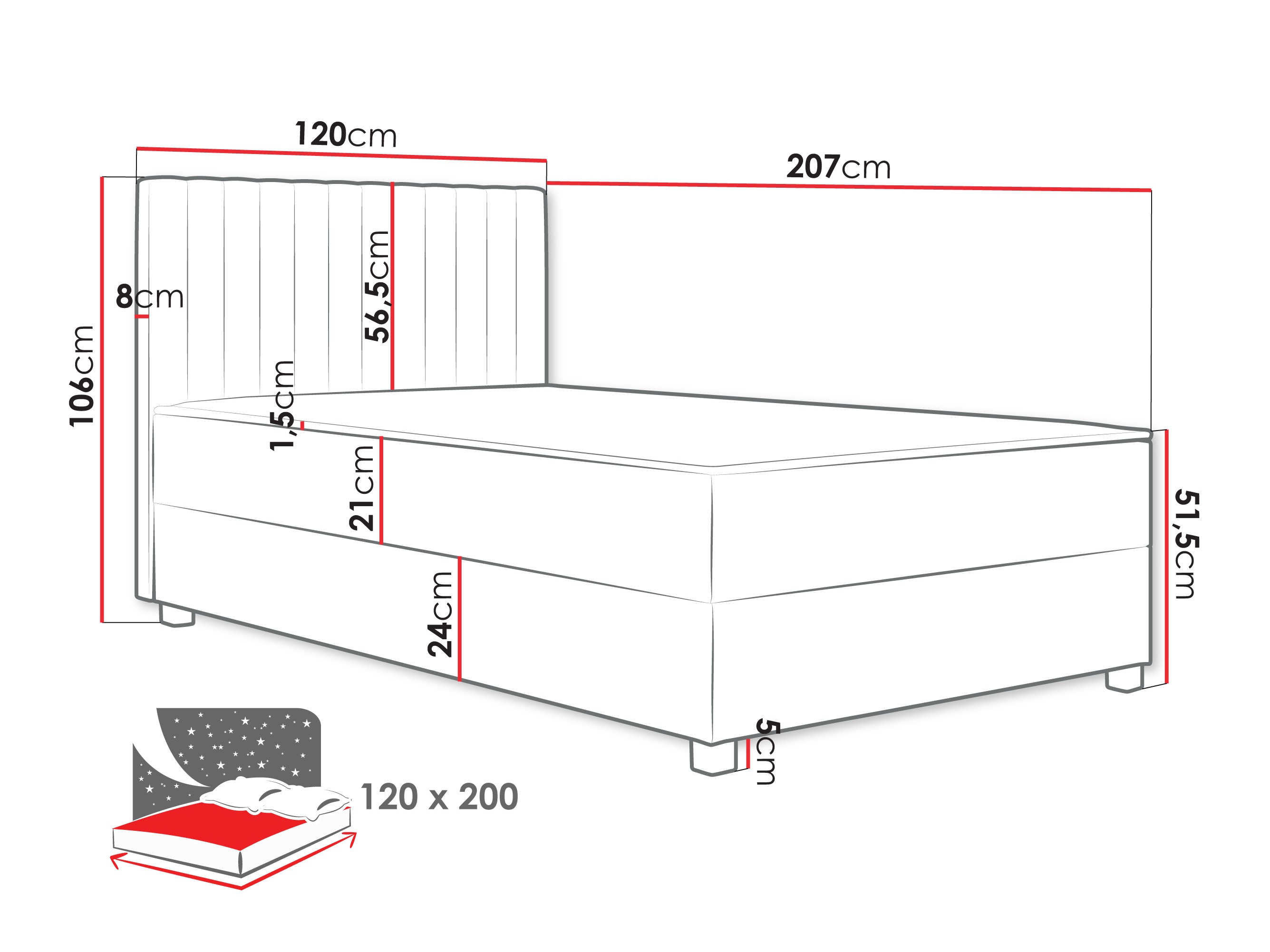 Lit boxspring Soral (Manila 16)
