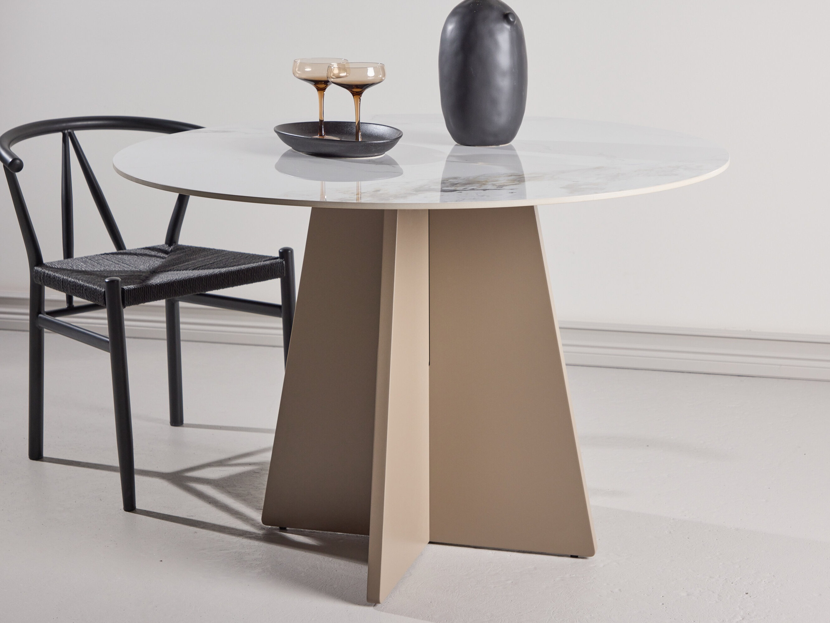 Table Dallas 4451 (Marbre blanc + Beige)