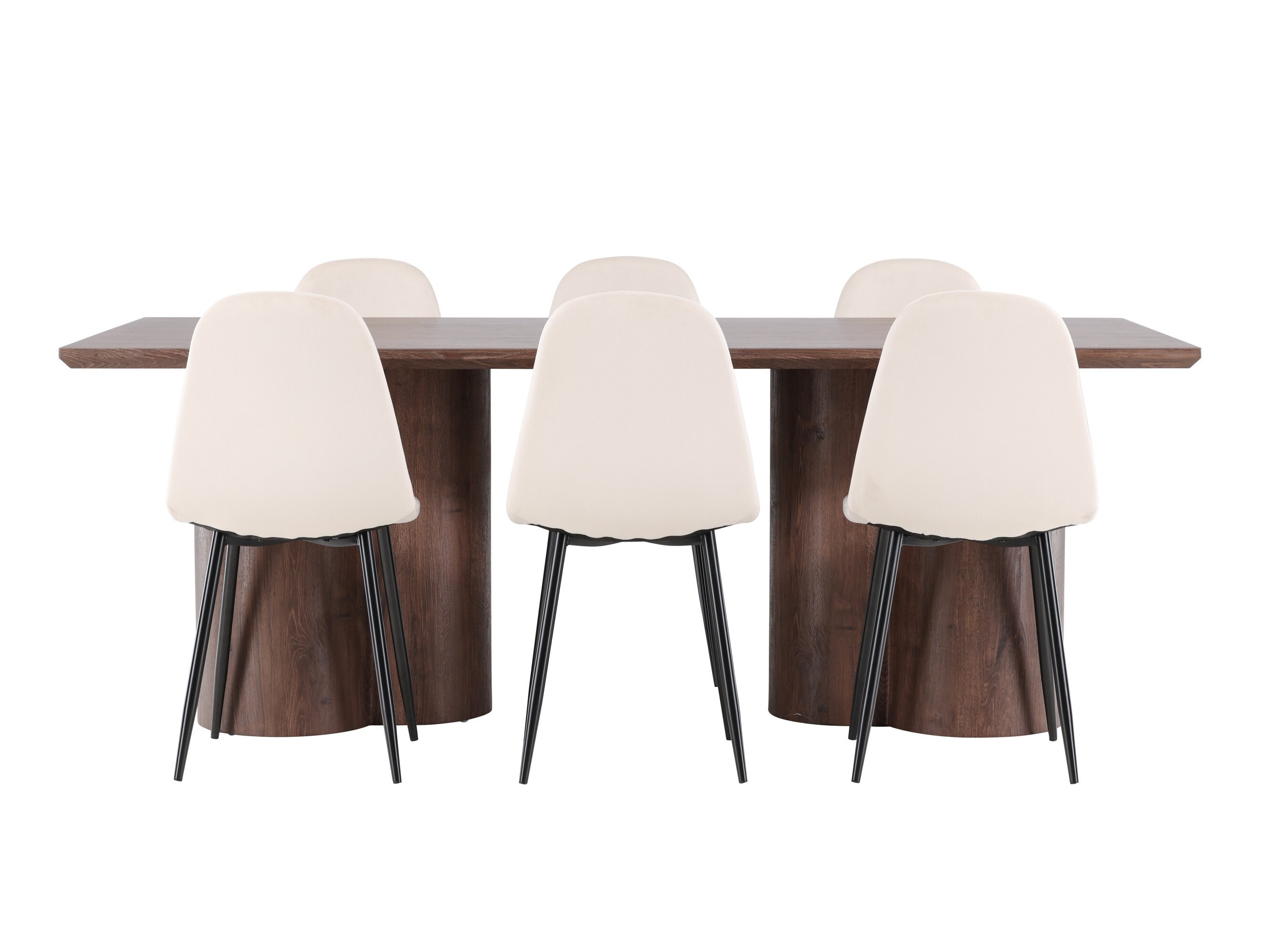 Salle à manger complète Dallas 4959 (Beige + Noir)