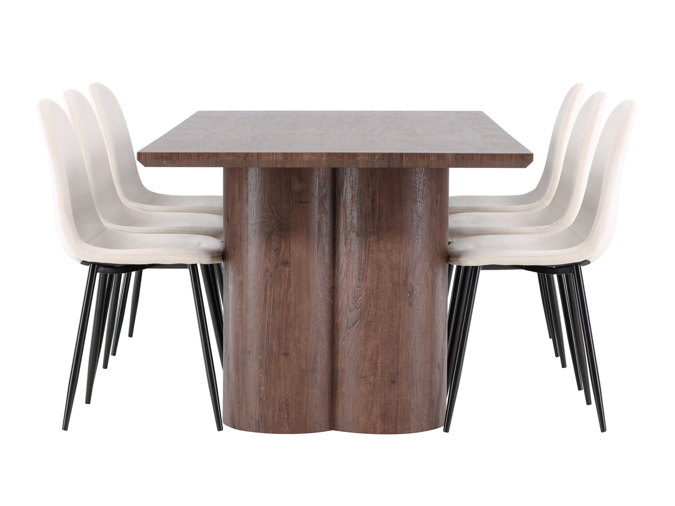 Salle à manger complète Dallas 4959 (Beige + Noir)