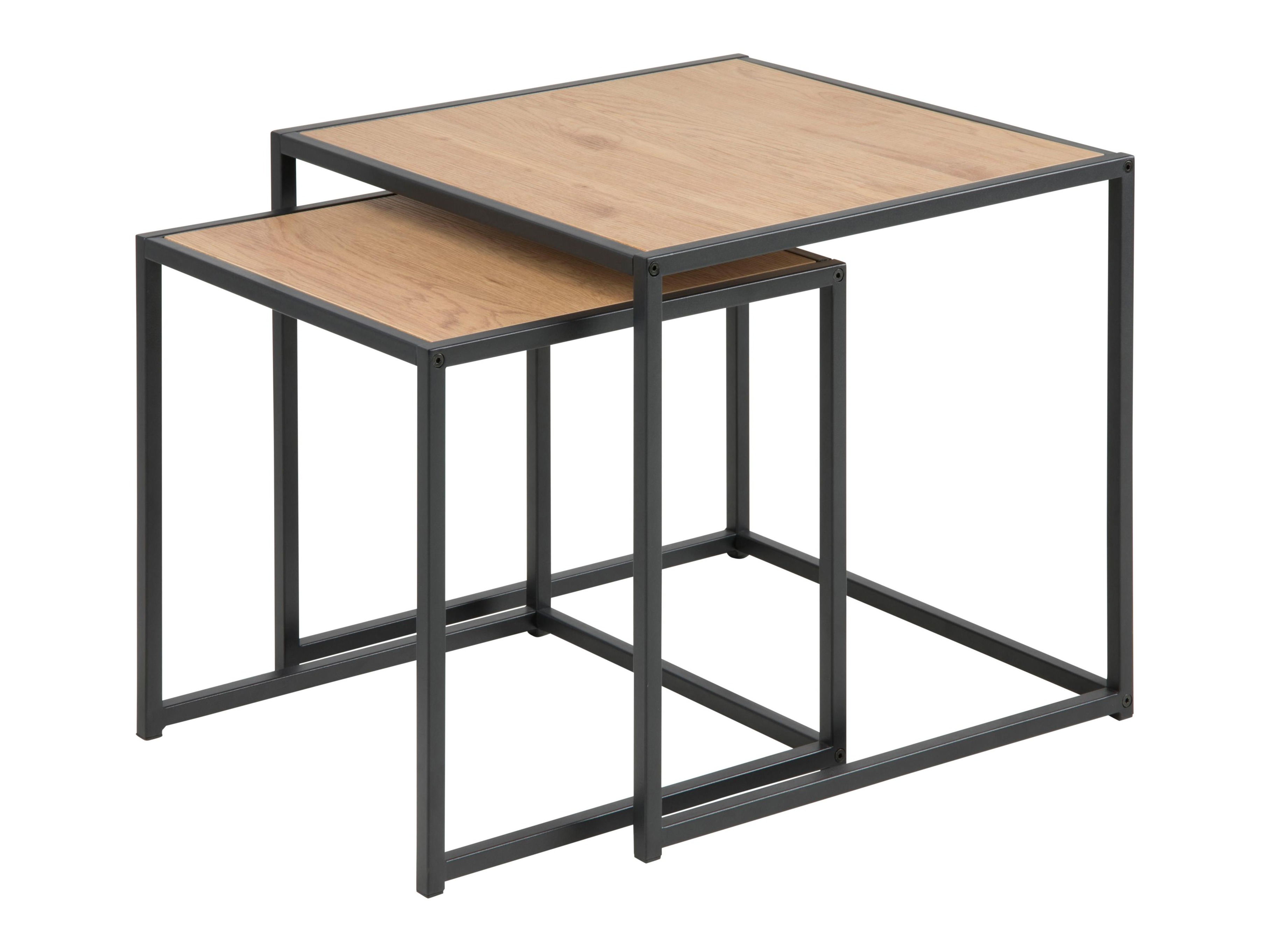 Ensemble de tables d'appoint Norsica 461 (Chêne sauvage + Noir)