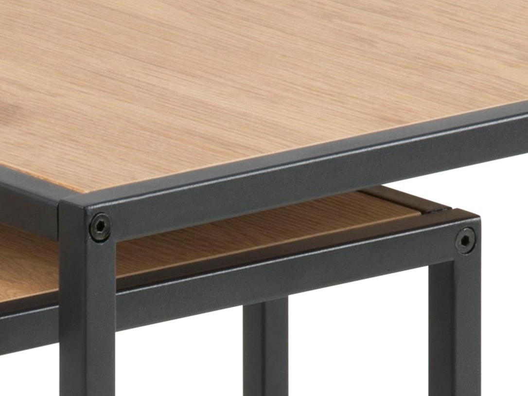 Ensemble de tables d'appoint Norsica 461 (Chêne sauvage + Noir)