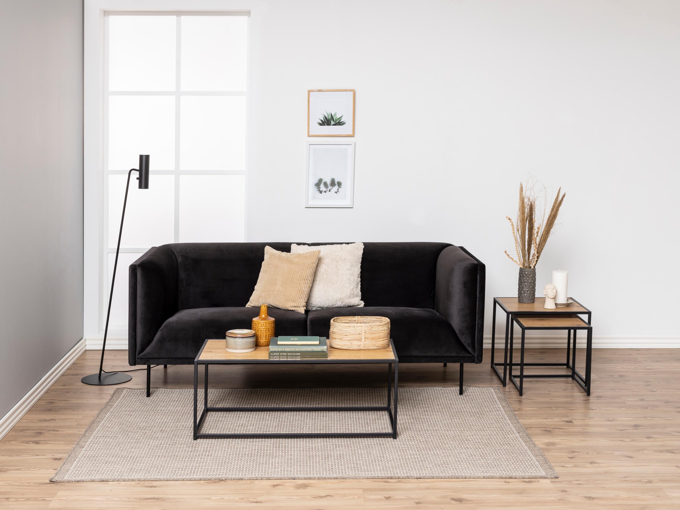 Ensemble de tables d'appoint Norsica 461 (Chêne sauvage + Noir)