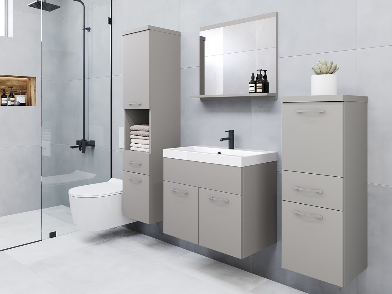 Ensemble de salle de bain Sarasota 109 (Gris)