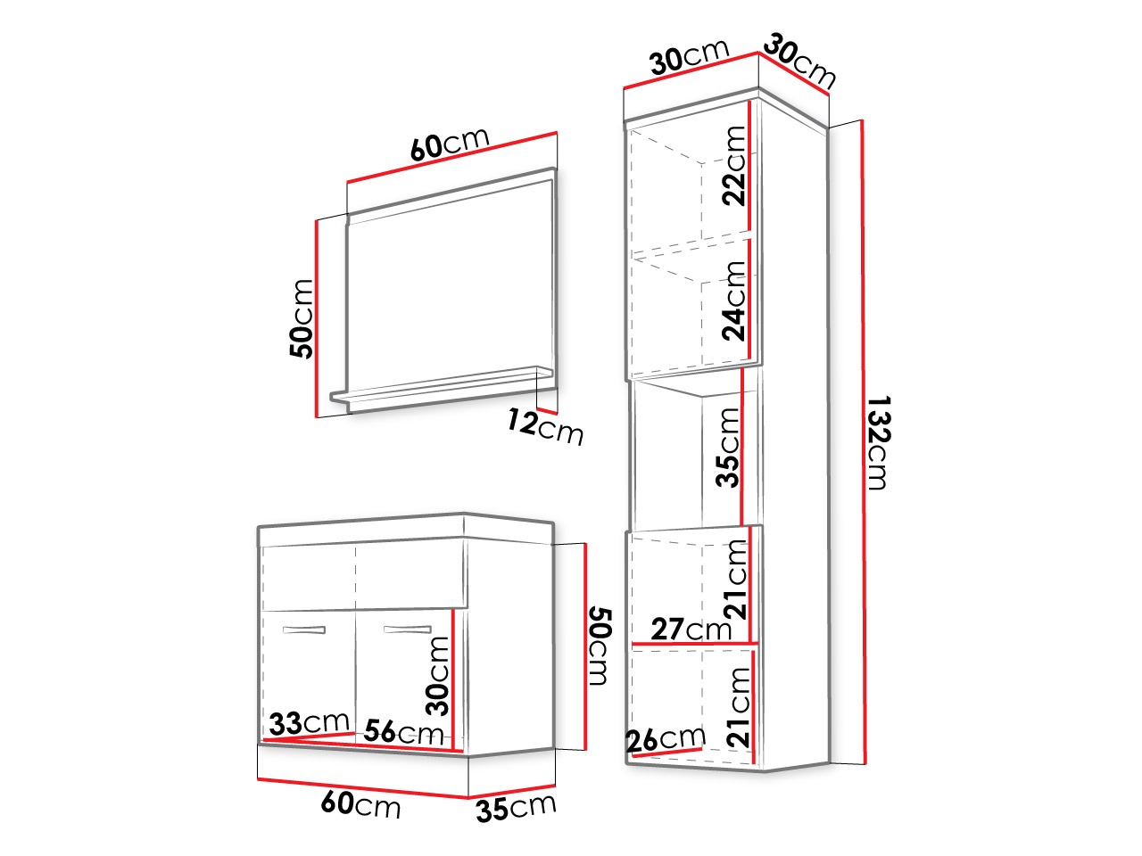Ensemble de salle de bain Sarasota 122 (Cachemire)