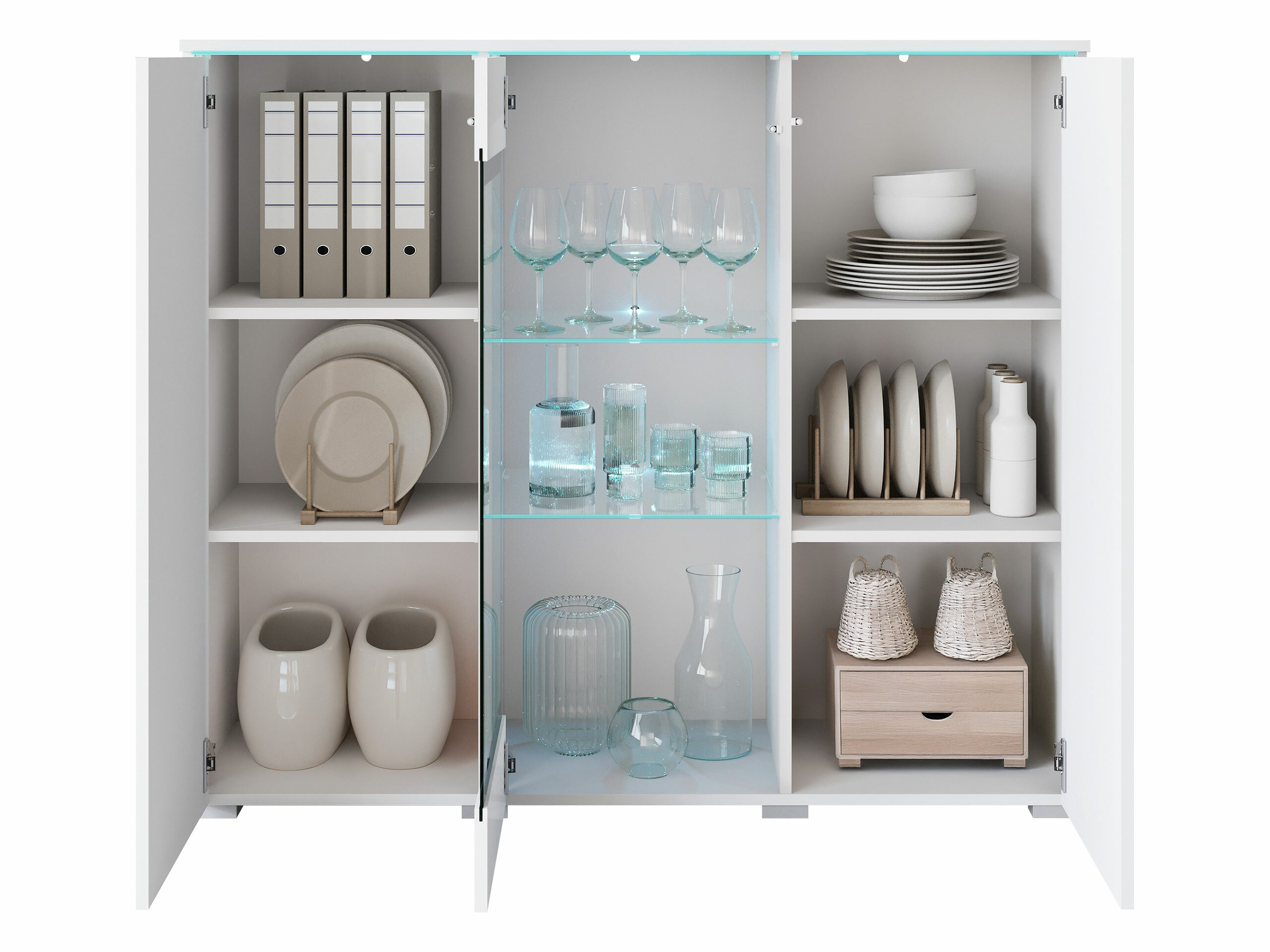Buffet Sarasota 186 (Blanc + Blanc brillant)