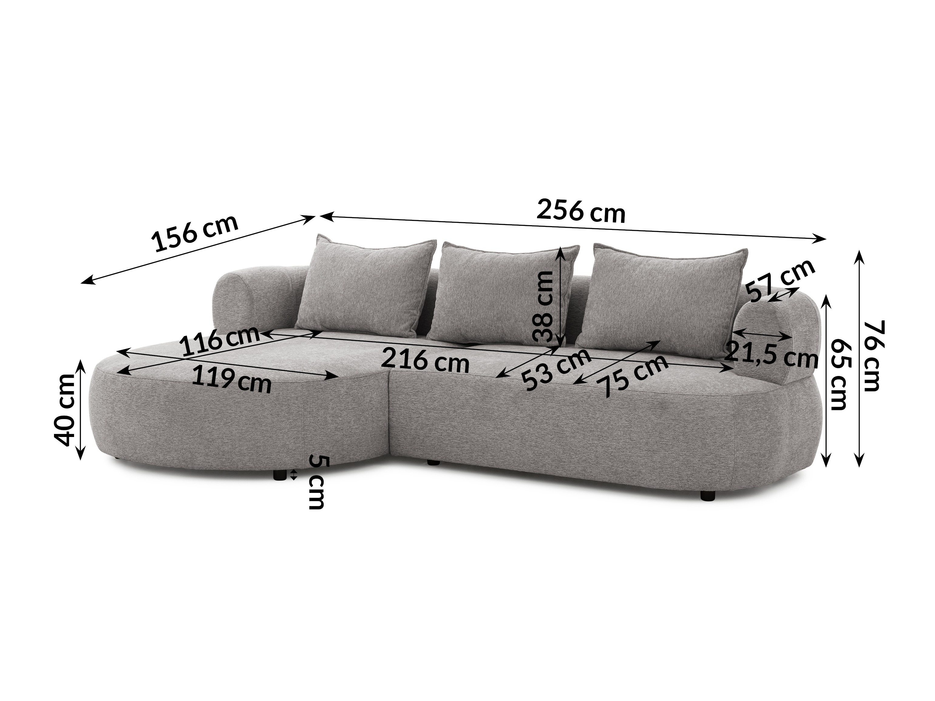 Canapé d'angle Rocklin 101 (Toro 10)
