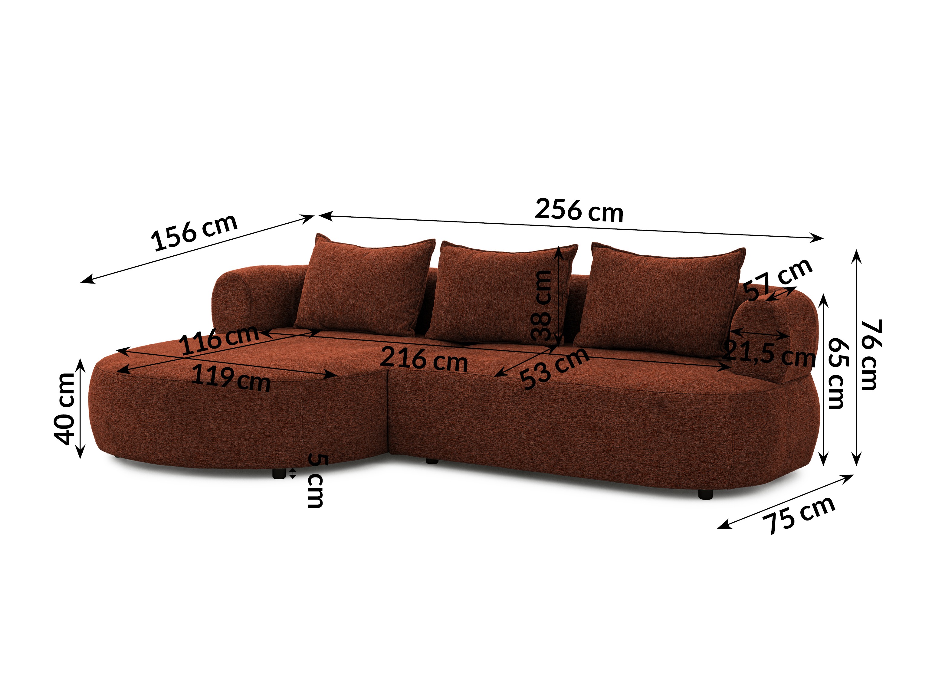 Canapé d'angle Rocklin 101 (Toro 155)