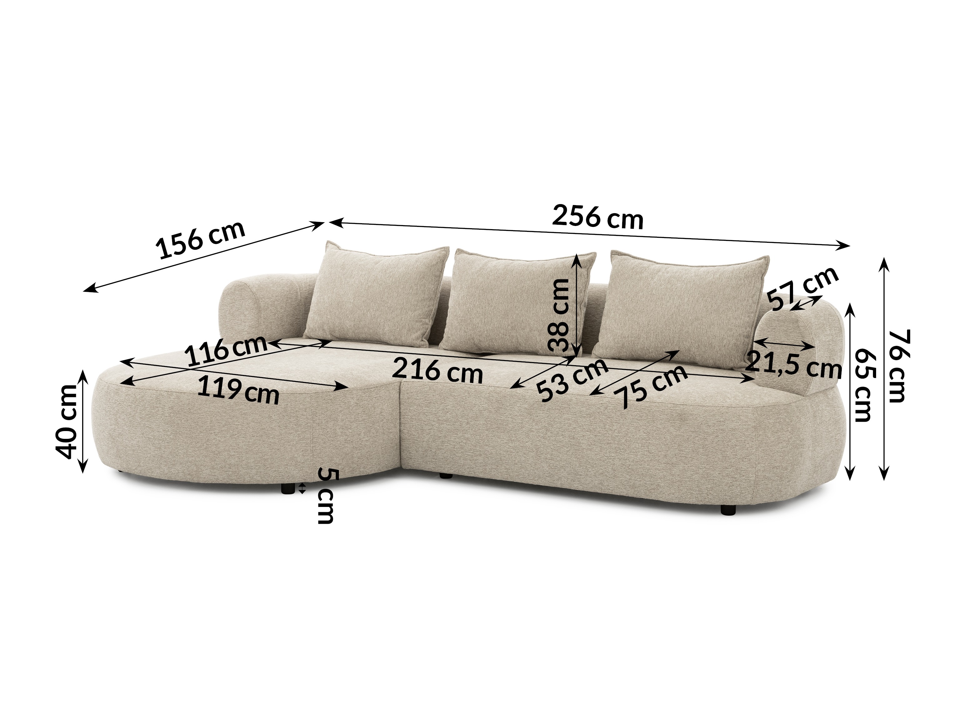 Canapé d'angle Rocklin 101 (Toro 25)