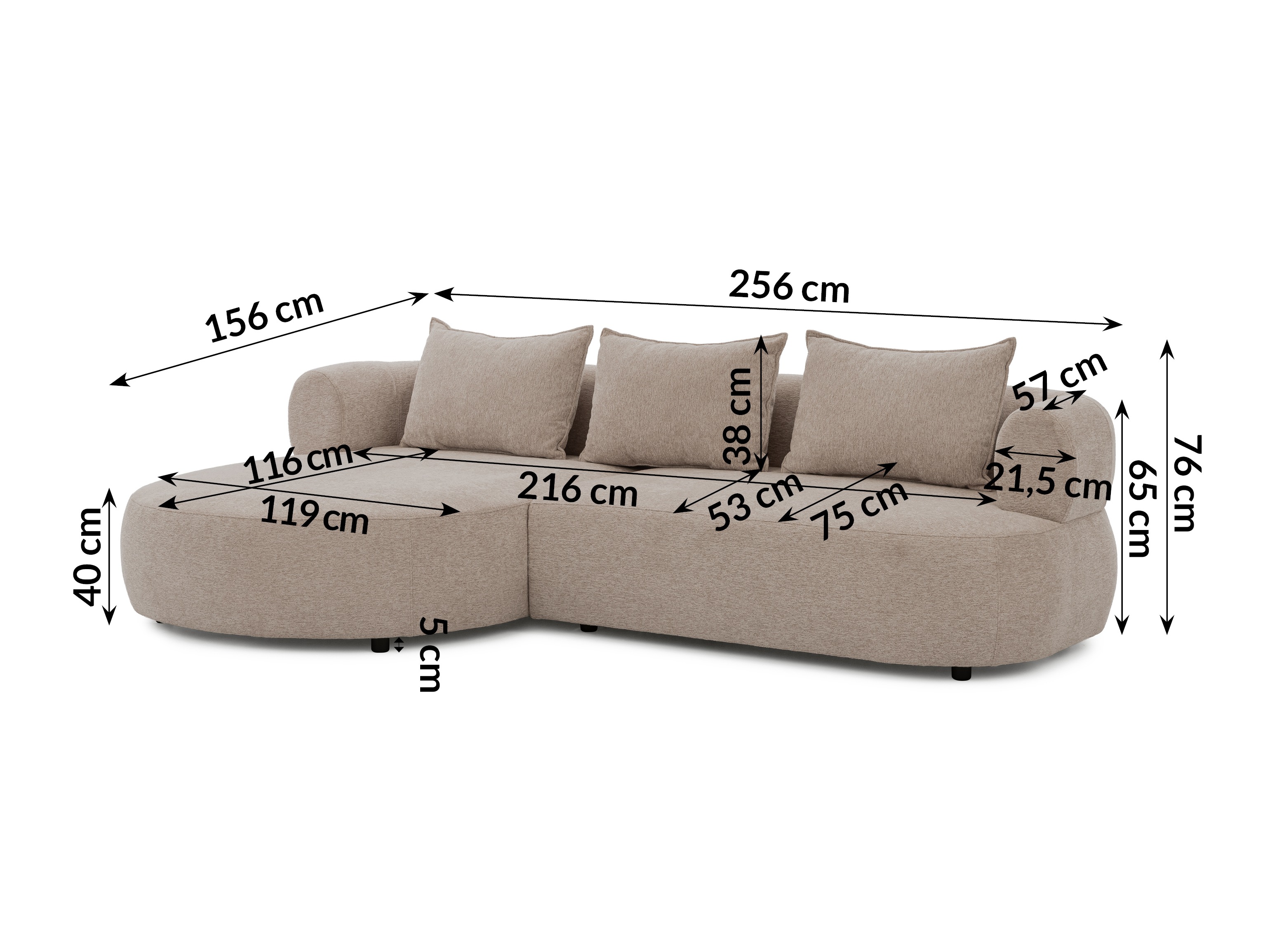 Canapé d'angle Rocklin 101 (Toro 30)