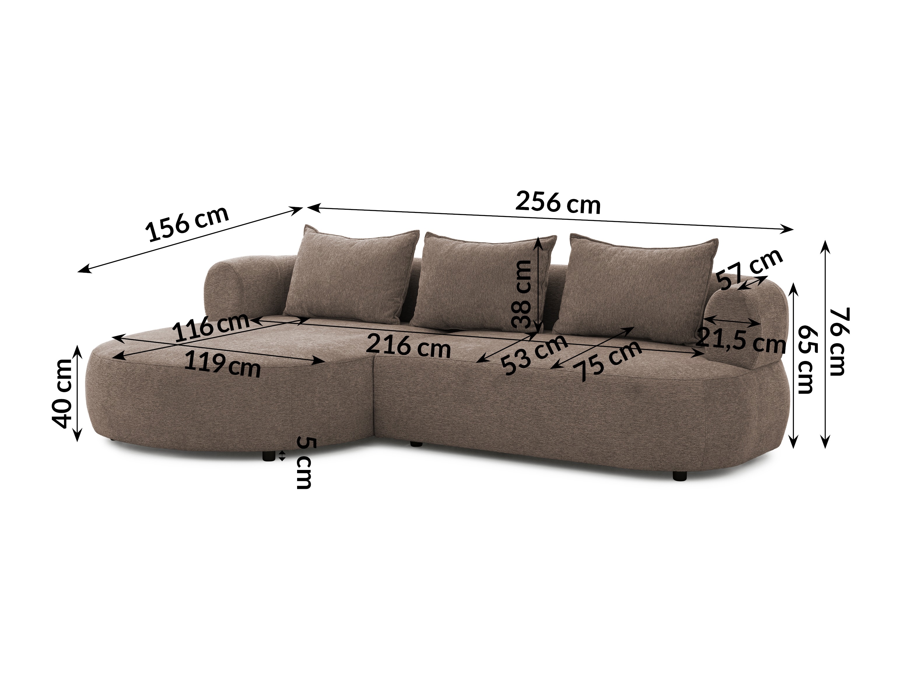 Canapé d'angle Rocklin 101 (Toro 45)