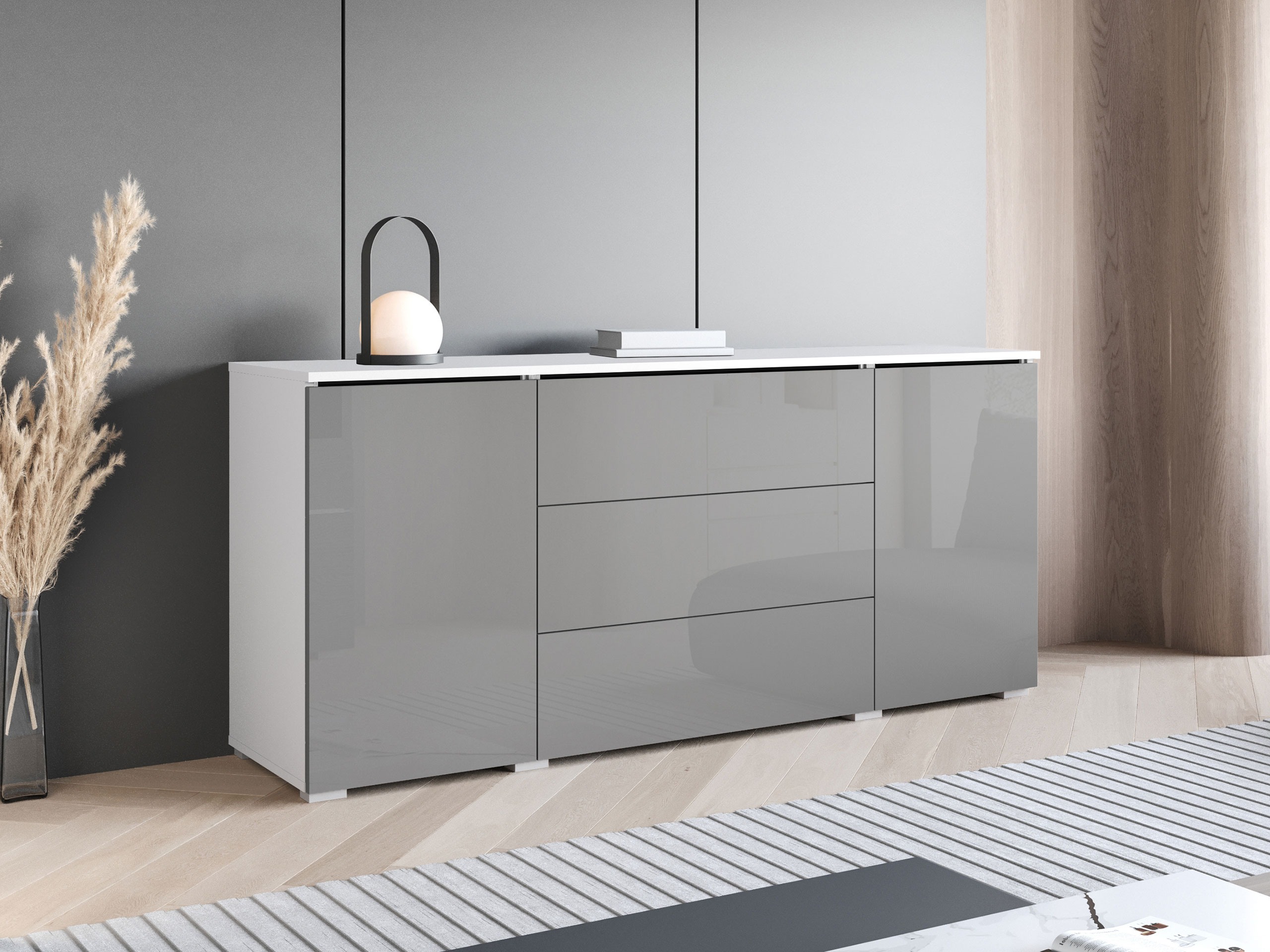 Commode Mirfivo 102 (Gris brillant)