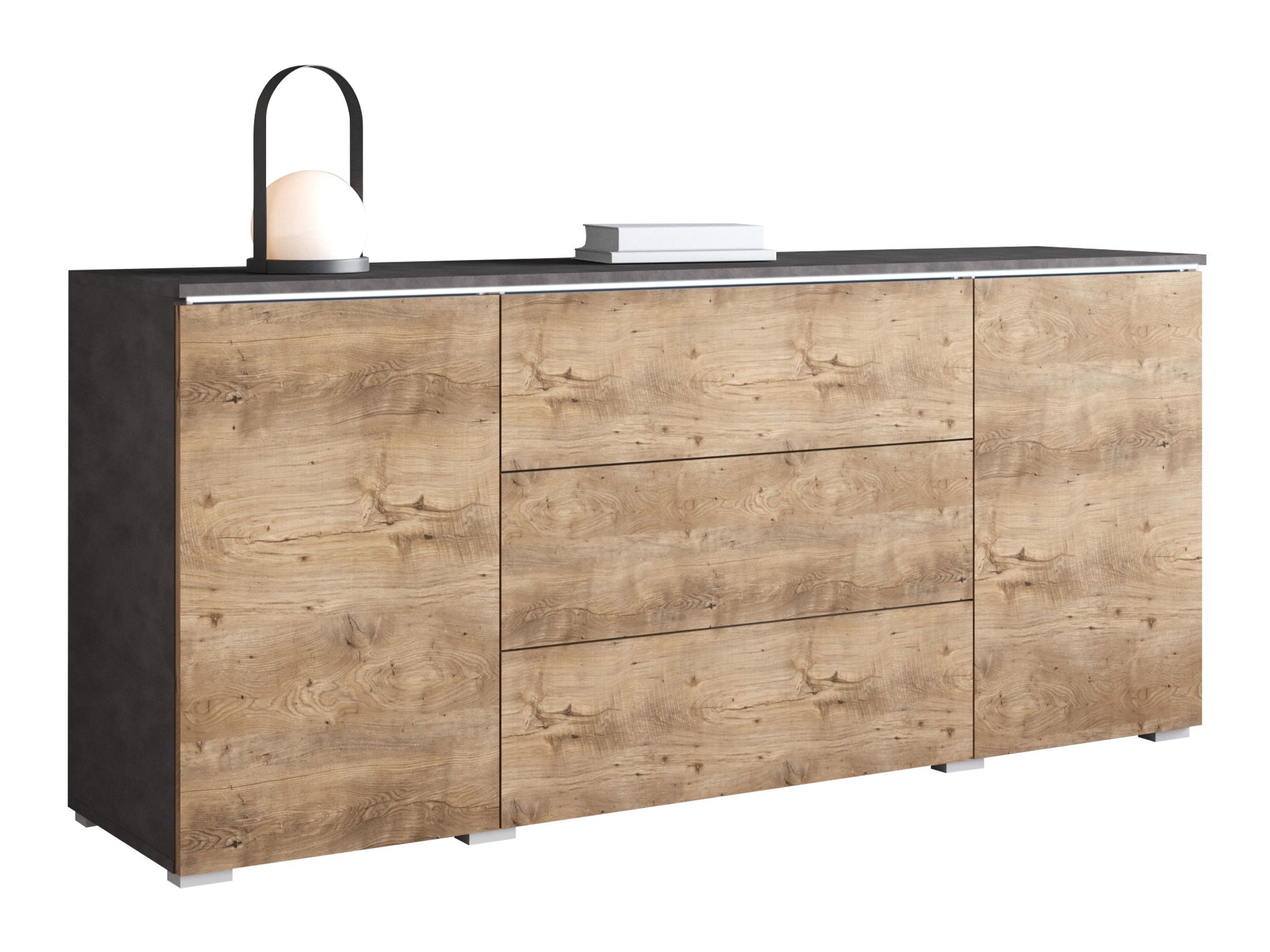 Commode Sarasota 142 (Matera gris + Châtaigne)