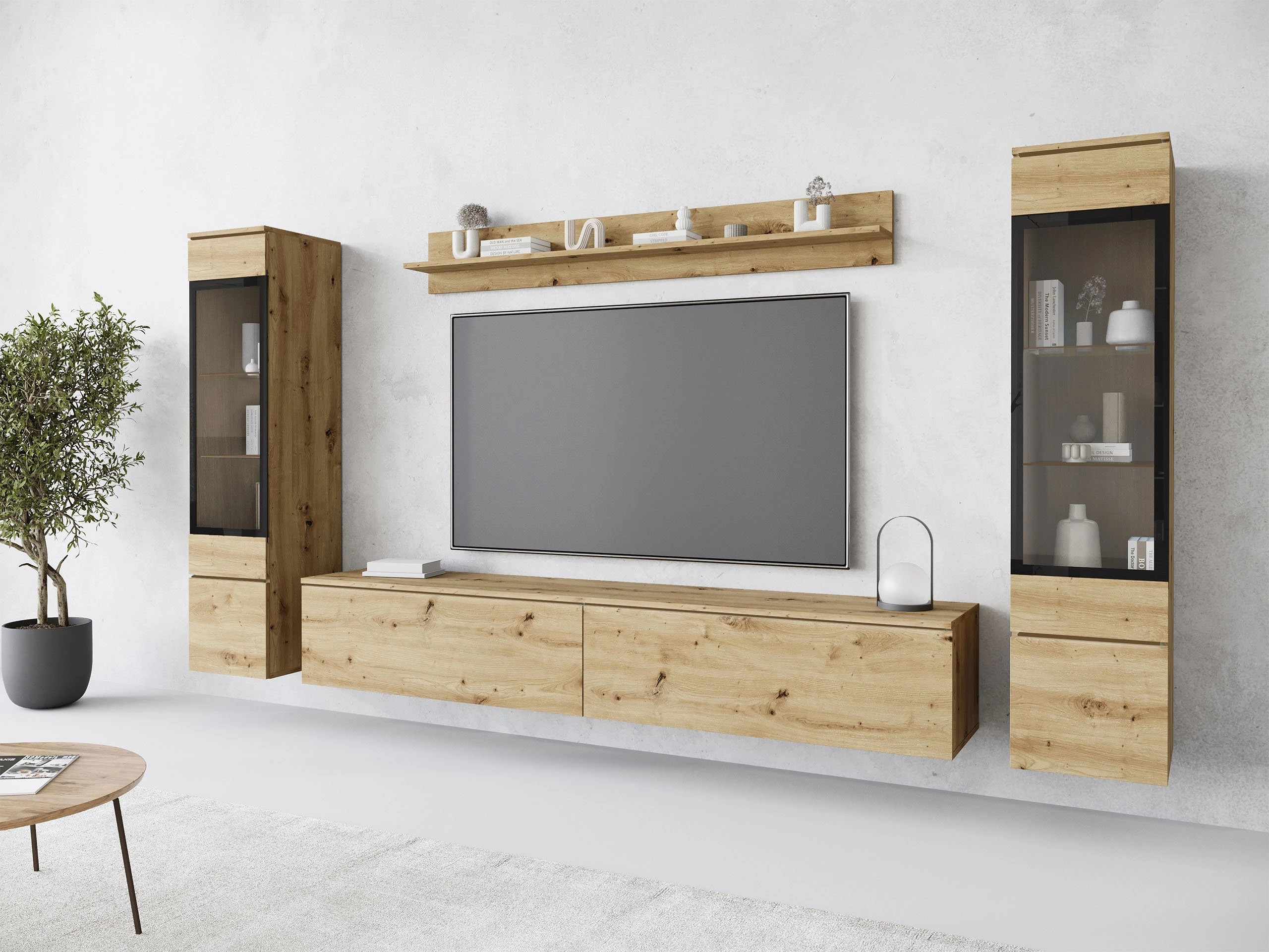 Ensemble de salon Mirfivo 101 (Chêne Artisan)