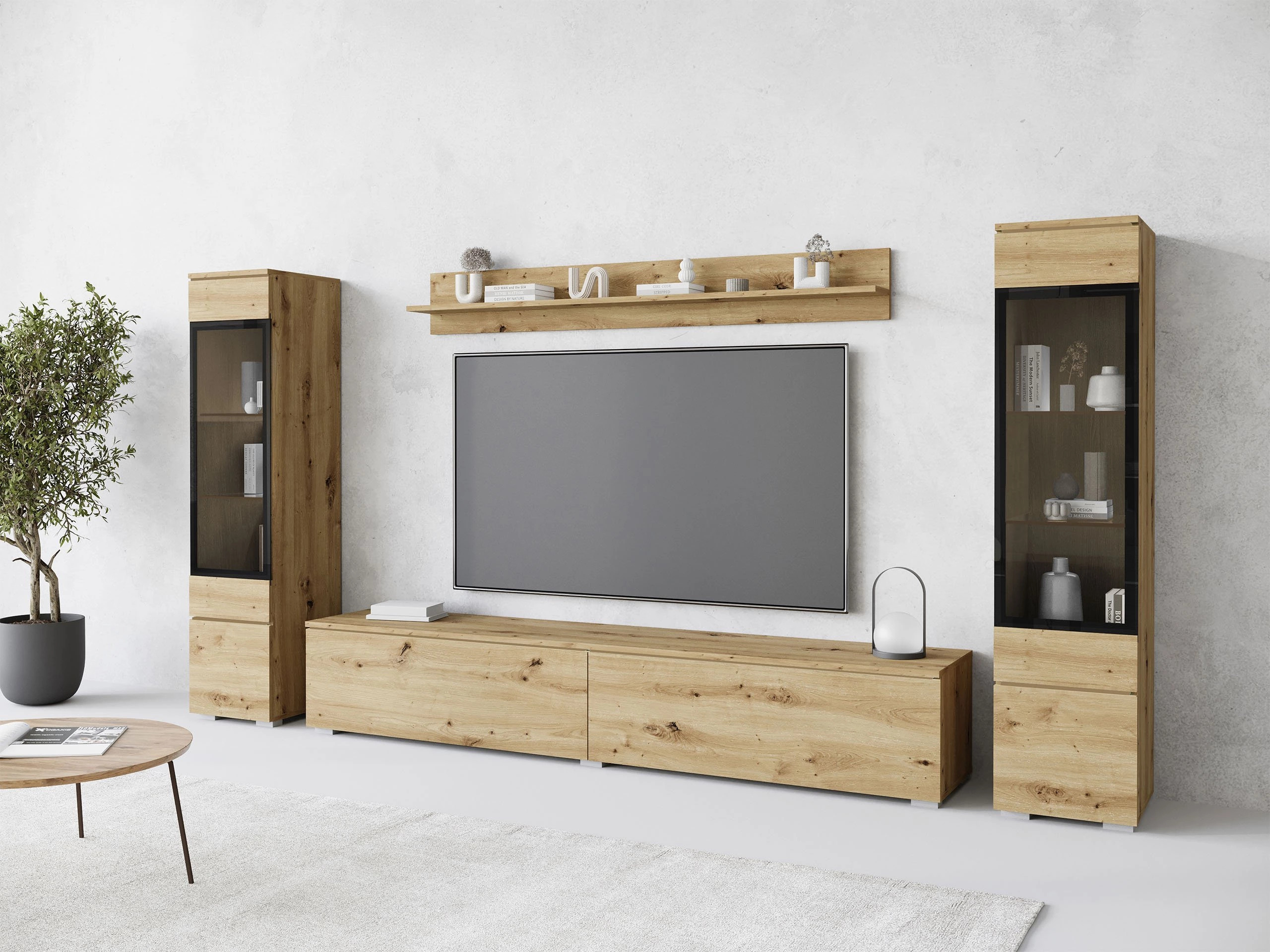 Ensemble de salon Mirfivo 101 (Chêne Artisan)