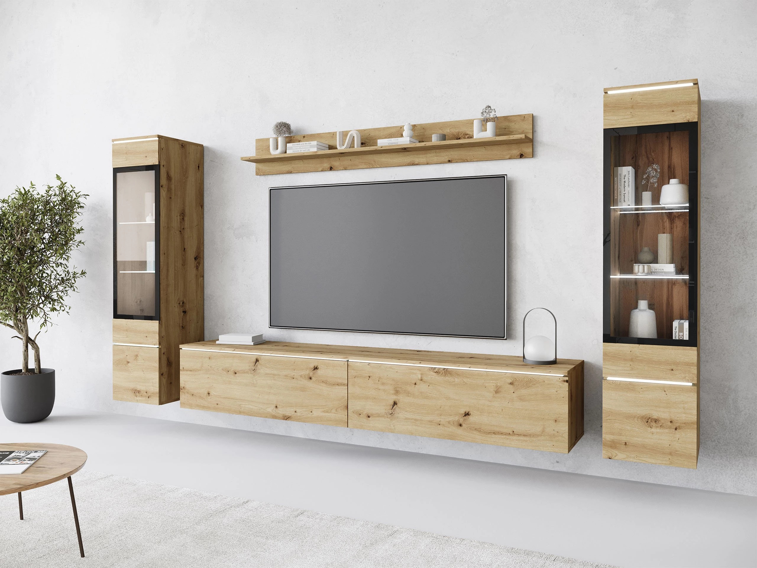 Ensemble de salon Mirfivo 101 (Chêne Artisan)