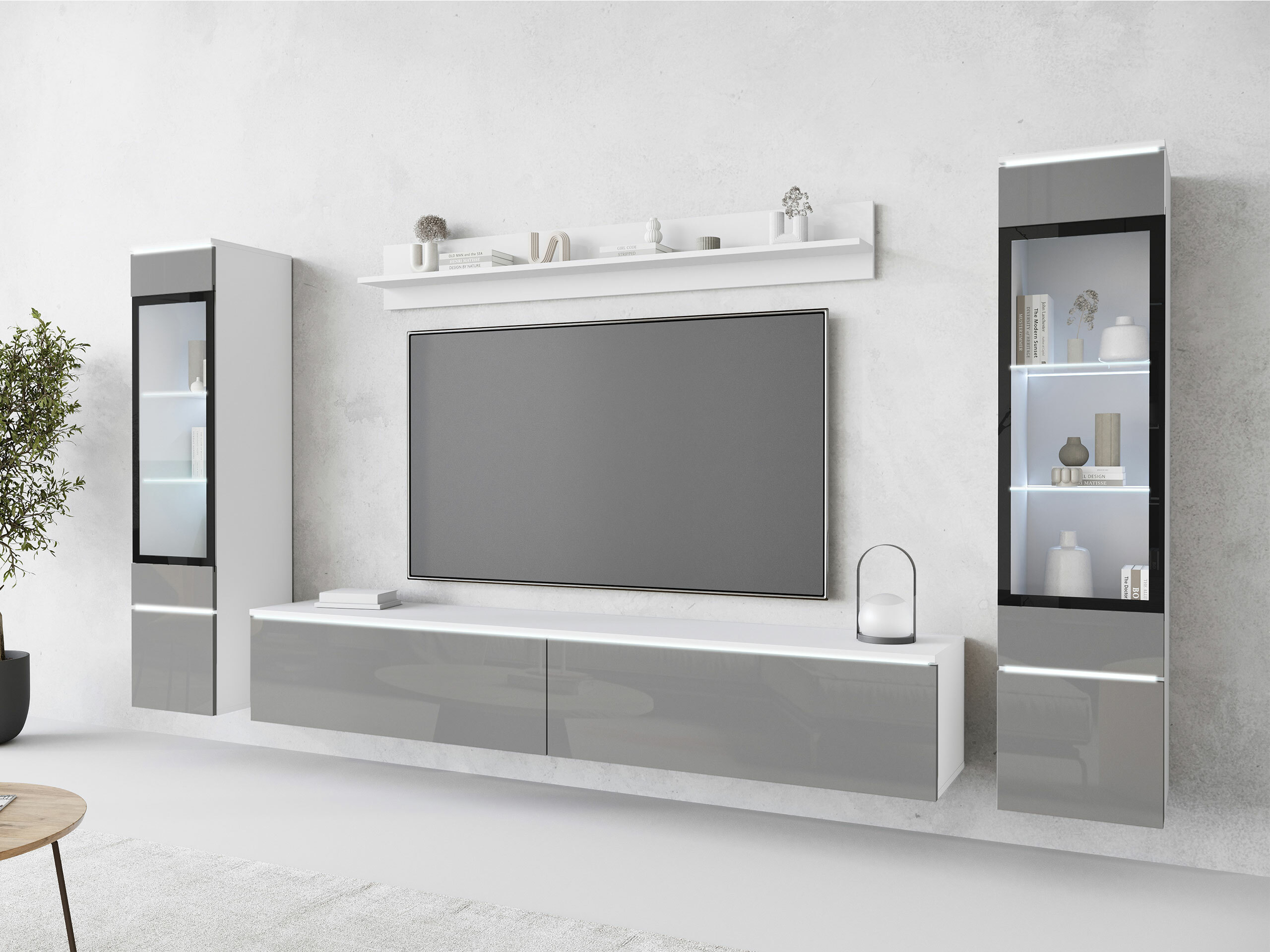 Ensemble de salon Mirfivo 101 (Gris brillant)