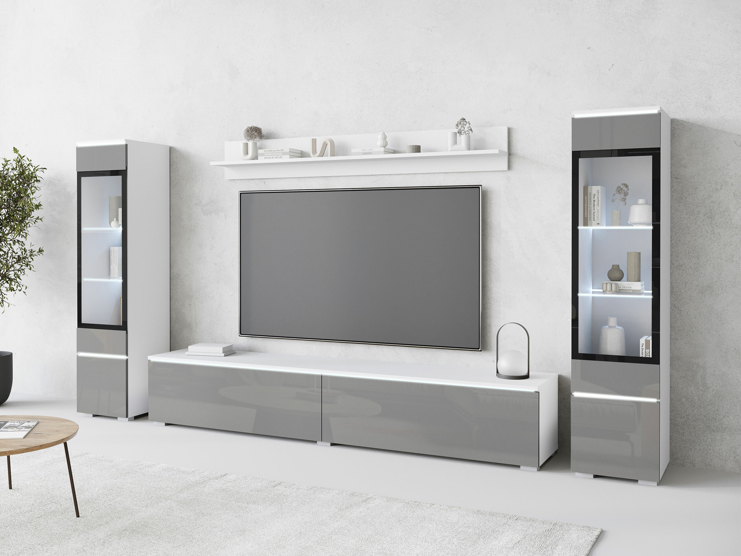 Ensemble de salon Mirfivo 101 (Gris brillant)