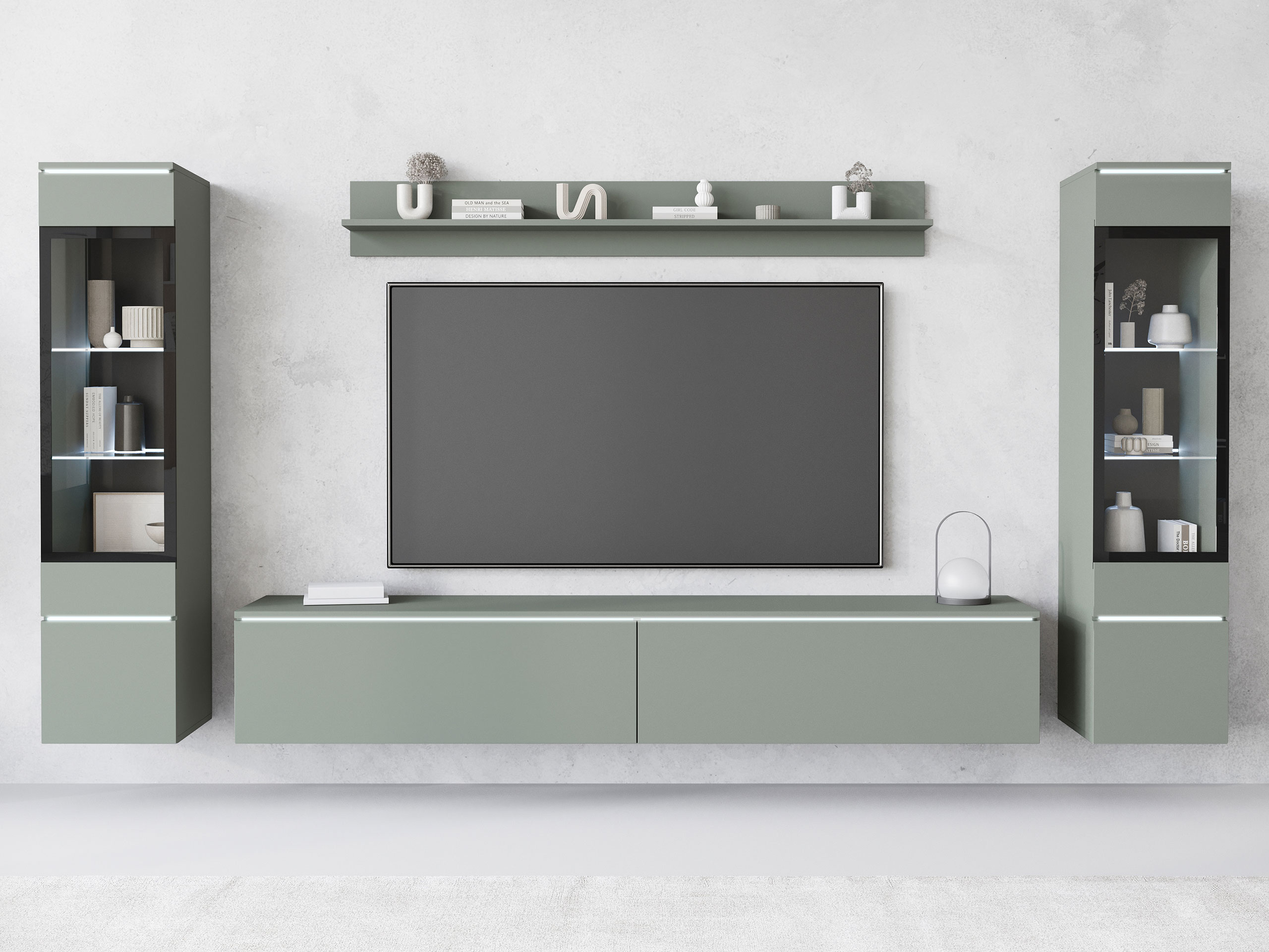 Ensemble de salon Mirfivo 101 (Vert poussiéreux)
