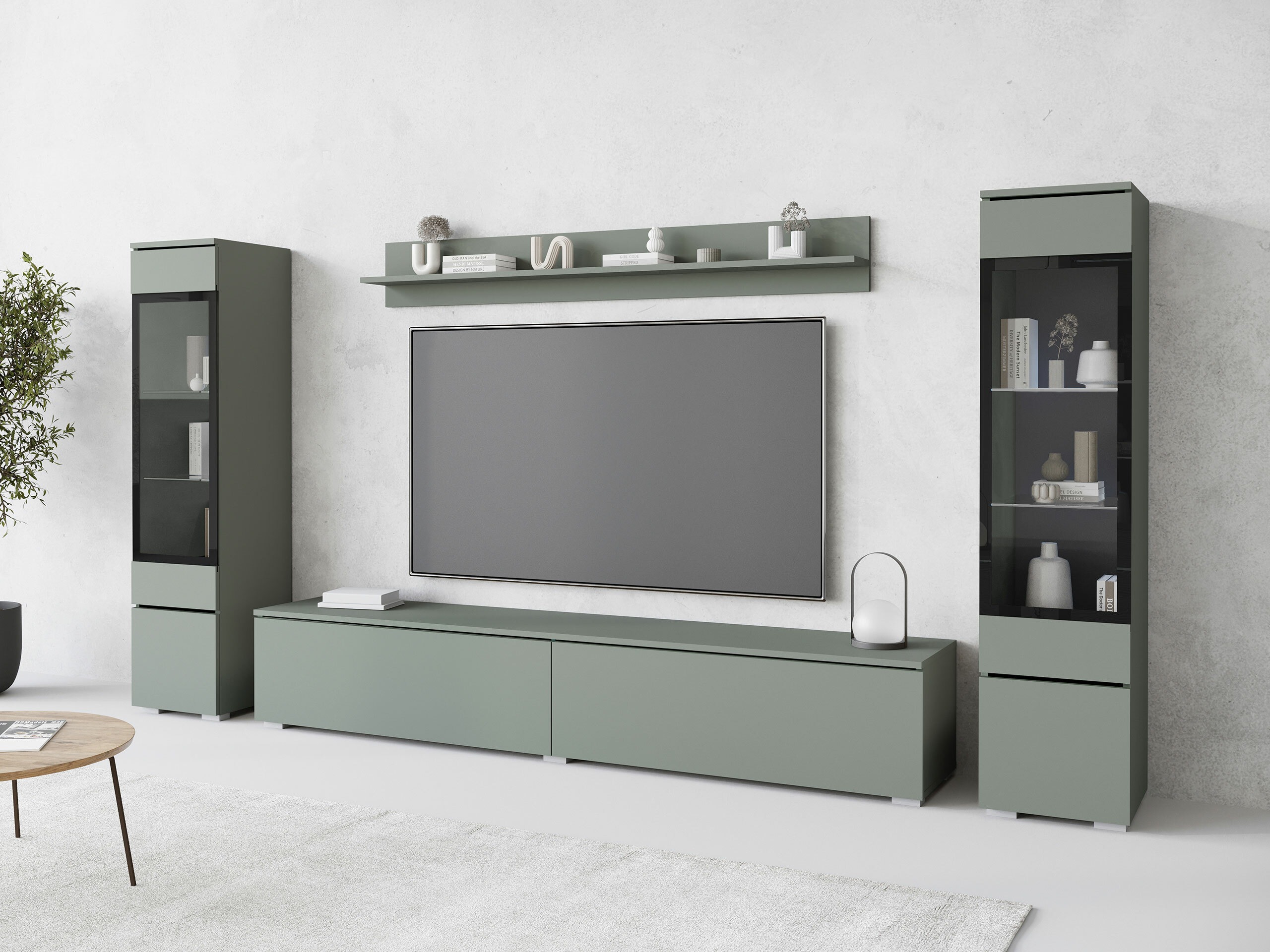 Ensemble de salon Mirfivo 101 (Vert poussiéreux)