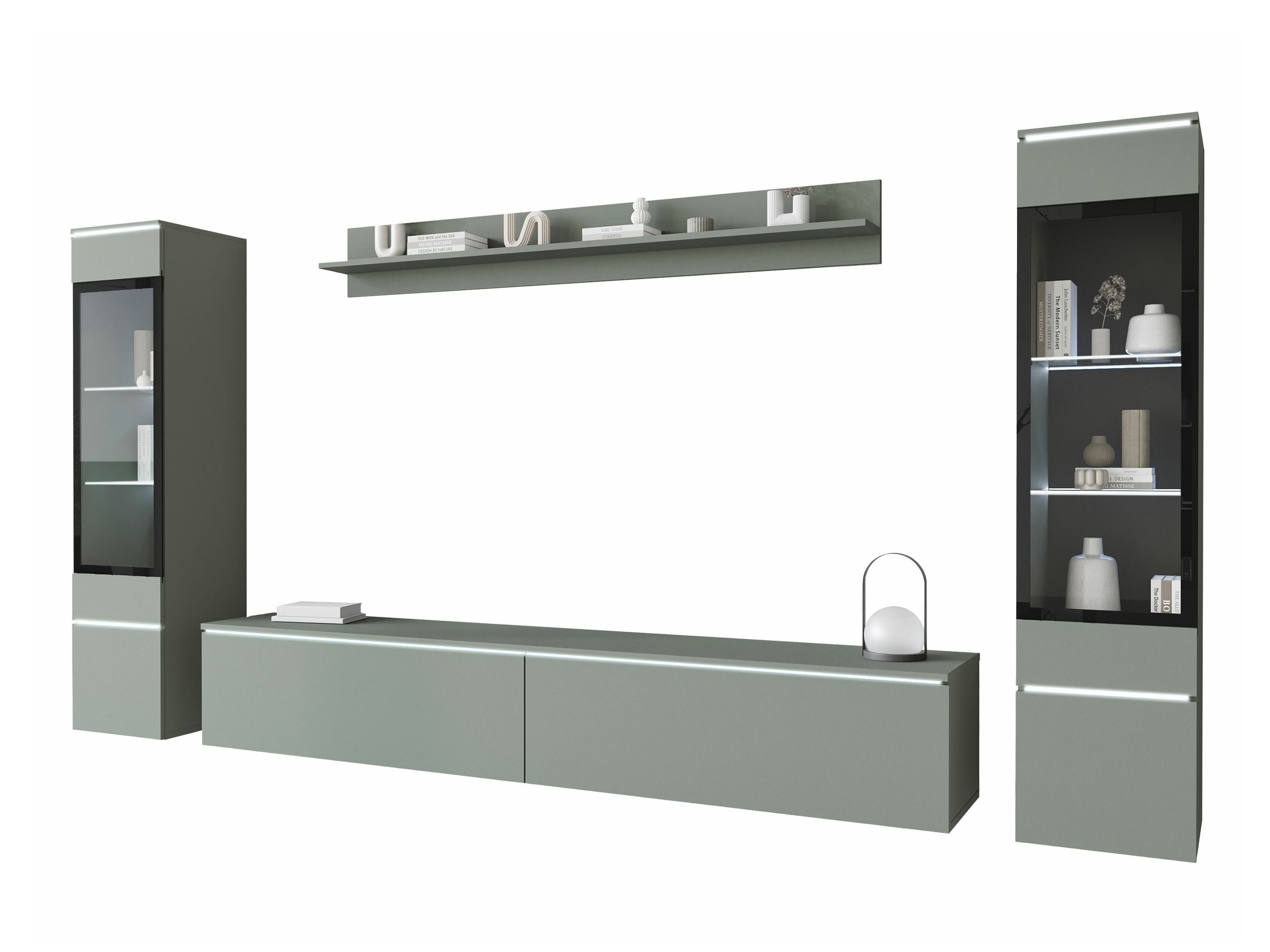 Ensemble de salon Mirfivo 101 (Vert poussiéreux)
