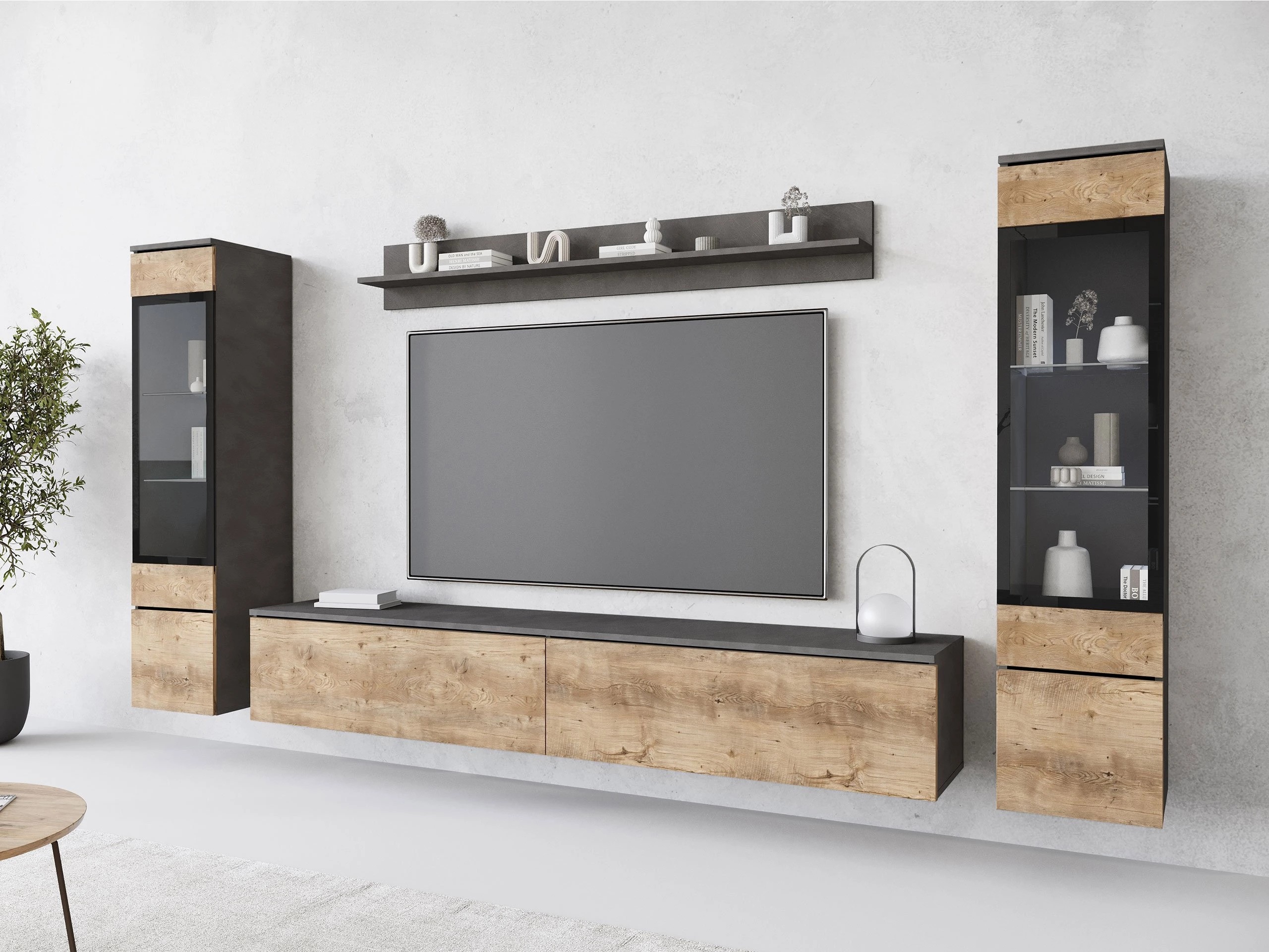 Ensemble de salon Sarasota 126 (Matera gris + Châtaigne)