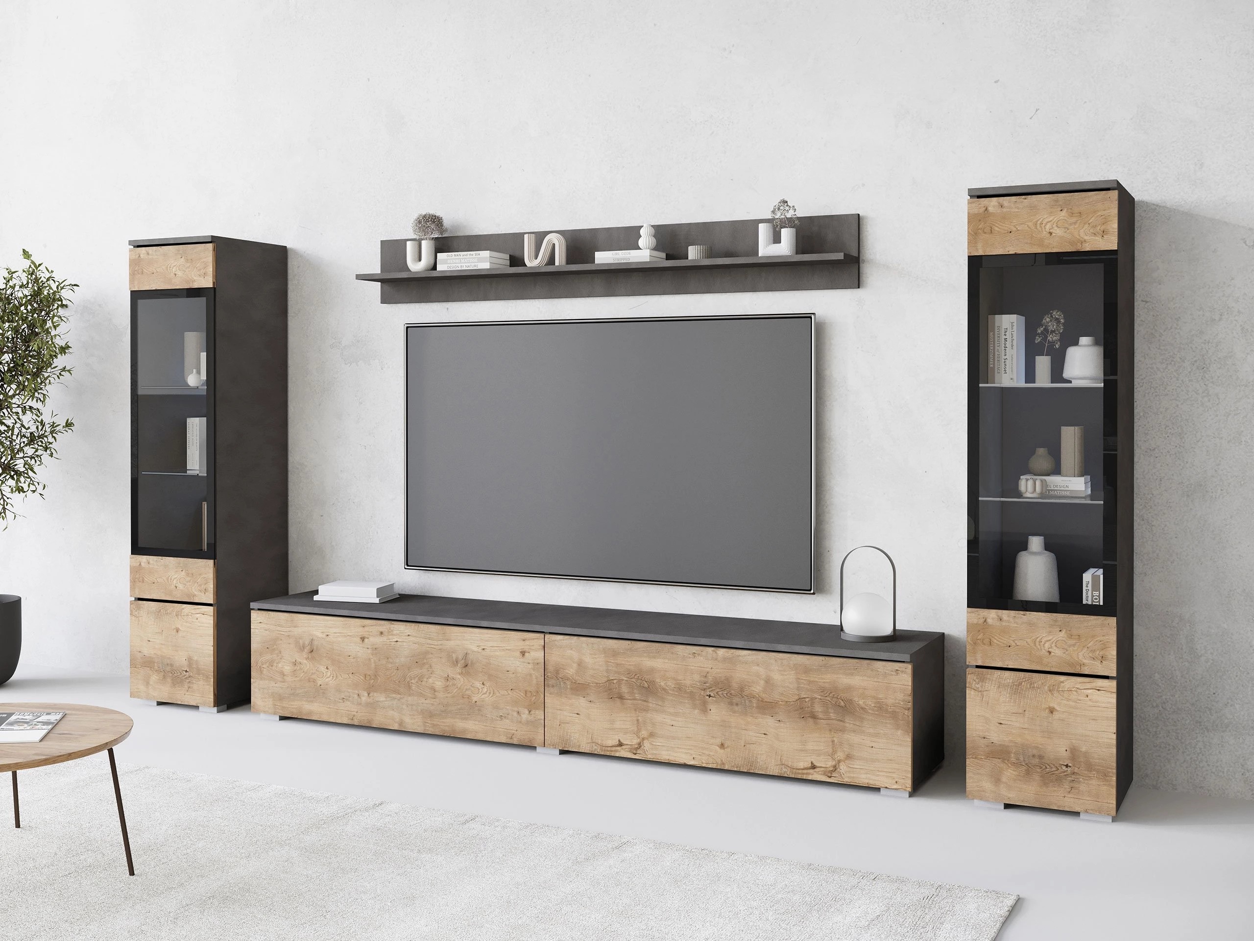 Ensemble de salon Sarasota 126 (Matera gris + Châtaigne)