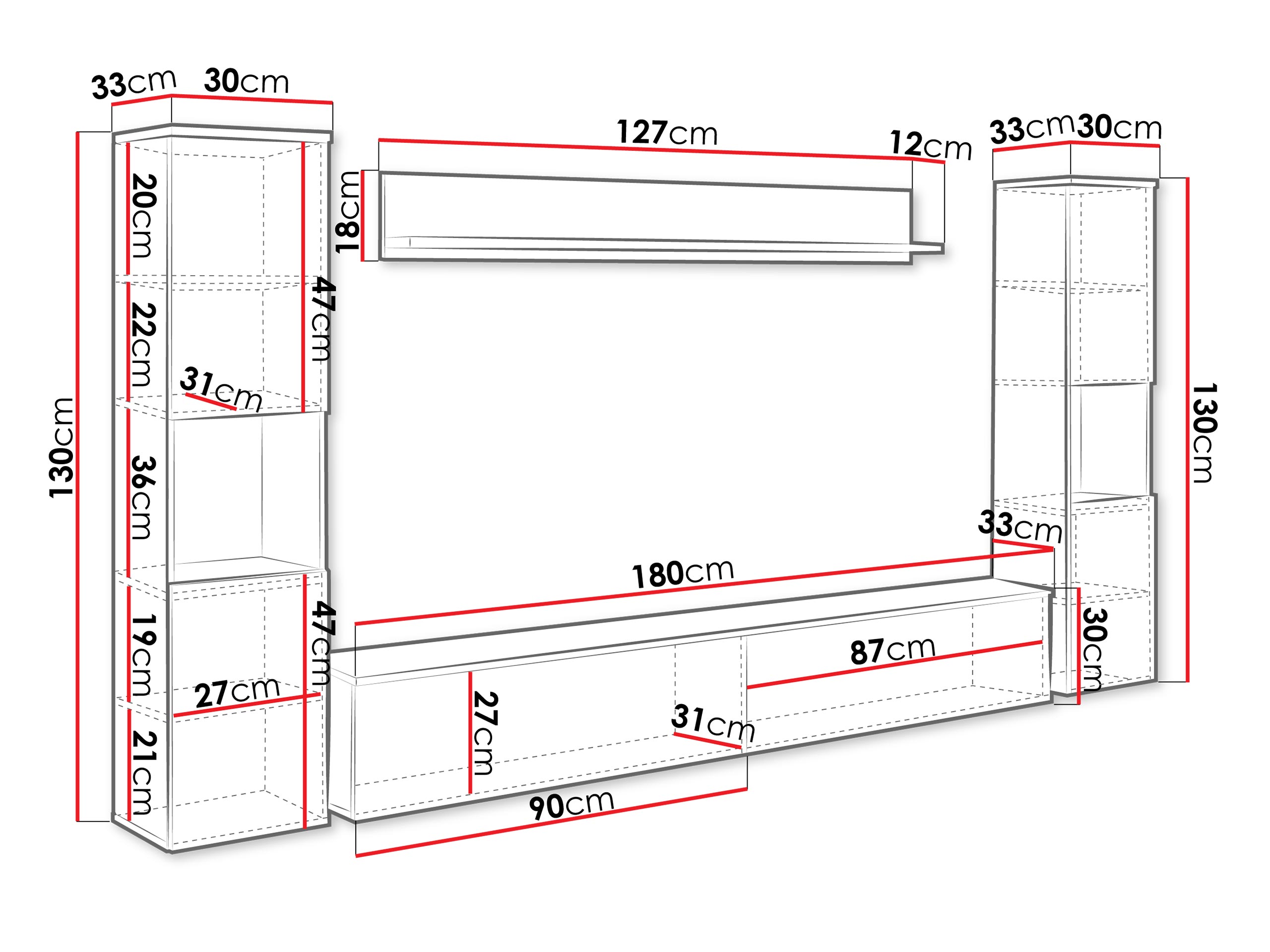 Ensemble de salon Sarasota 131 (Matera gris + Châtaigne)