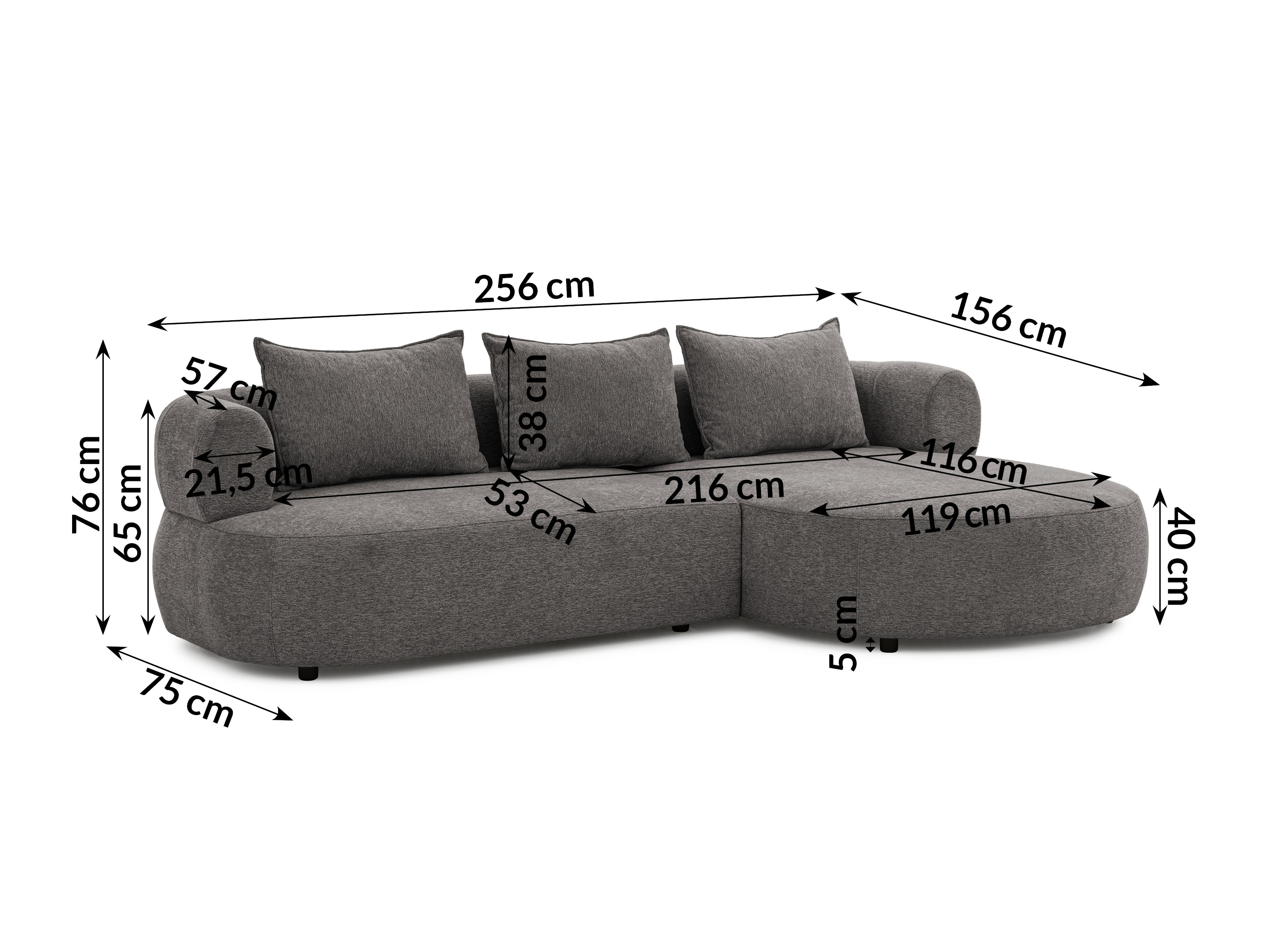 Canapé d'angle Rocklin 101 (Toro 05)