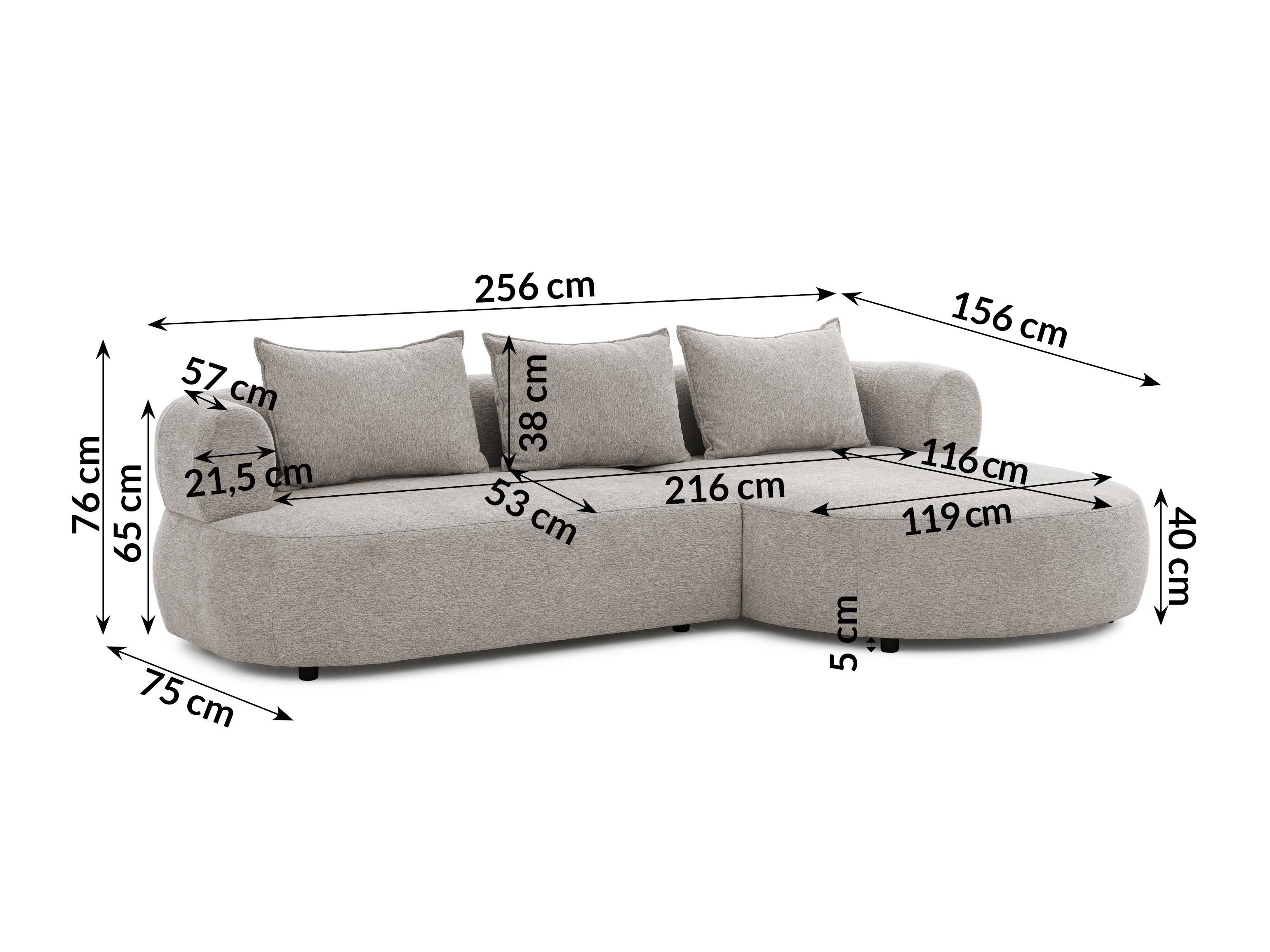 Canapé d'angle Rocklin 101 (Toro 145)