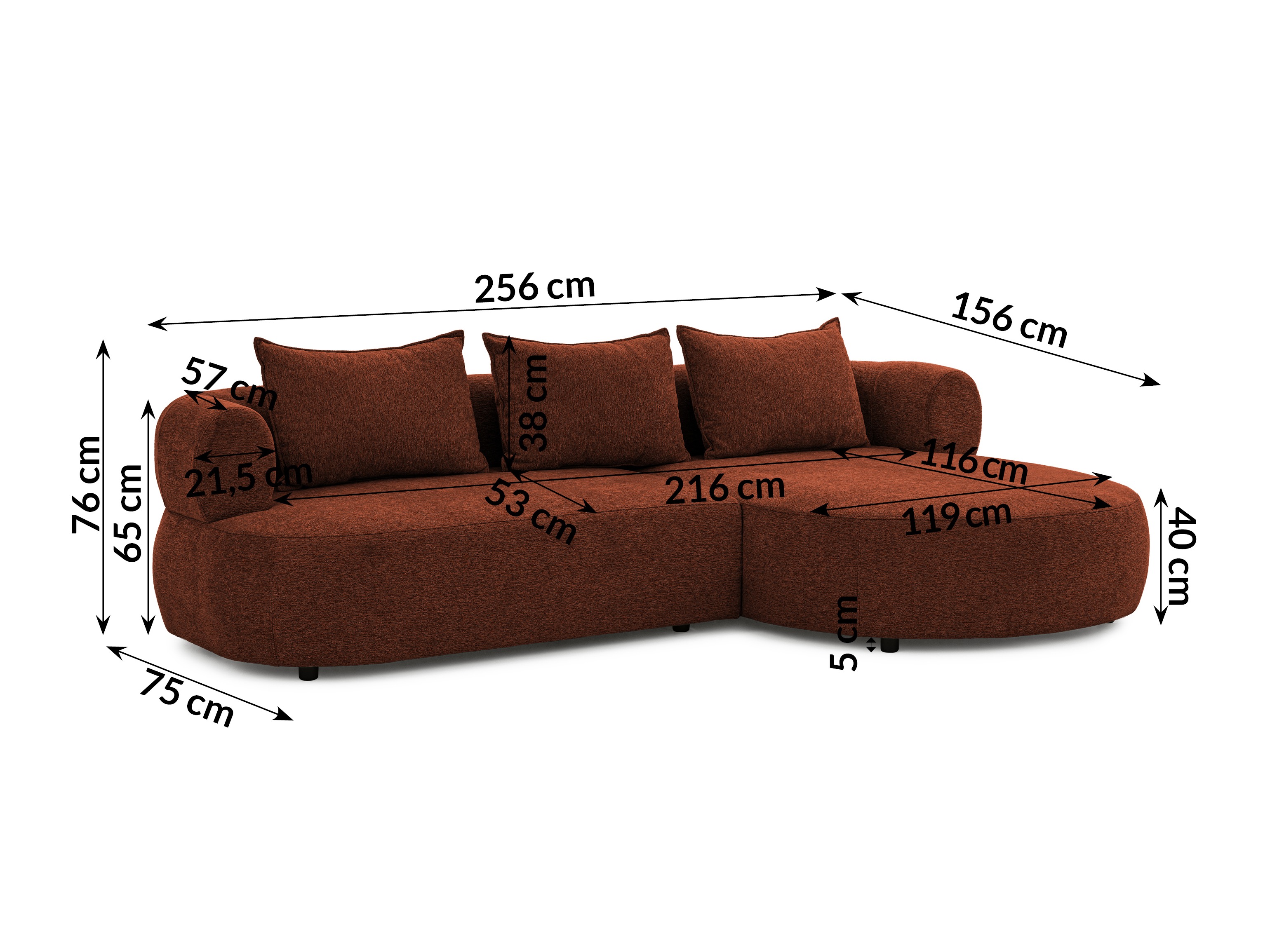 Canapé d'angle Rocklin 101 (Toro 155)