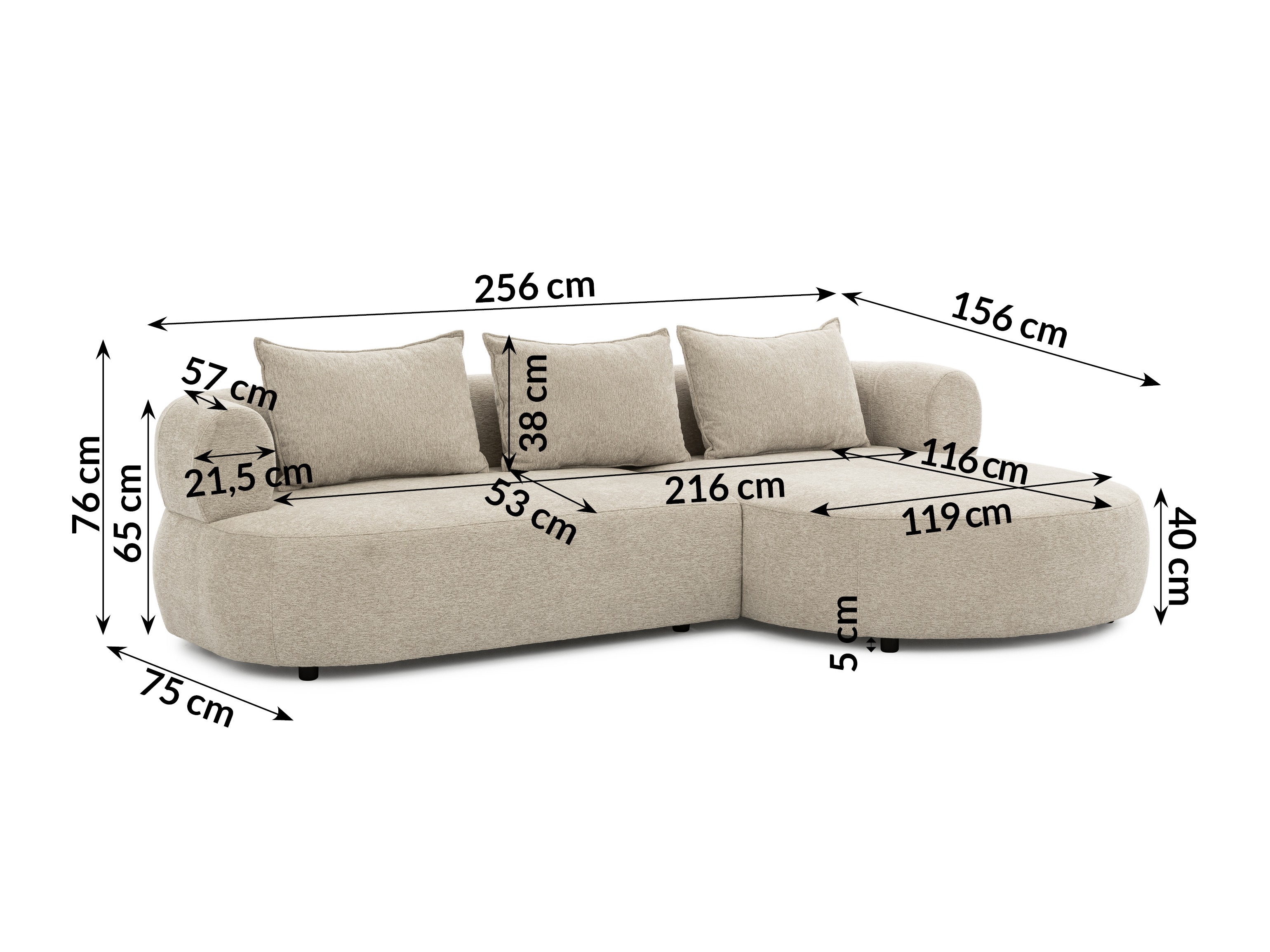 Canapé d'angle Rocklin 101 (Toro 25)