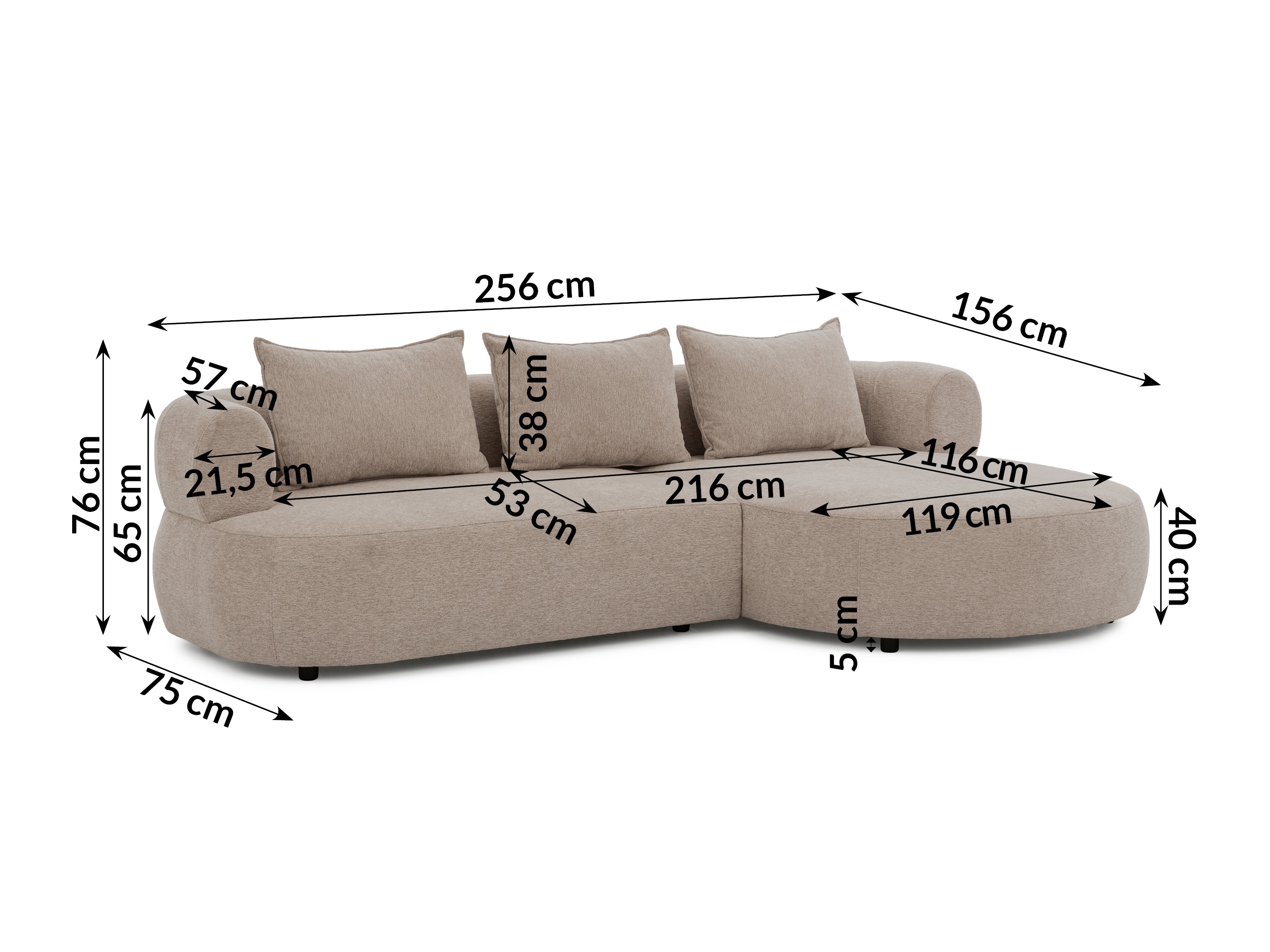 Canapé d'angle Rocklin 101 (Toro 30)