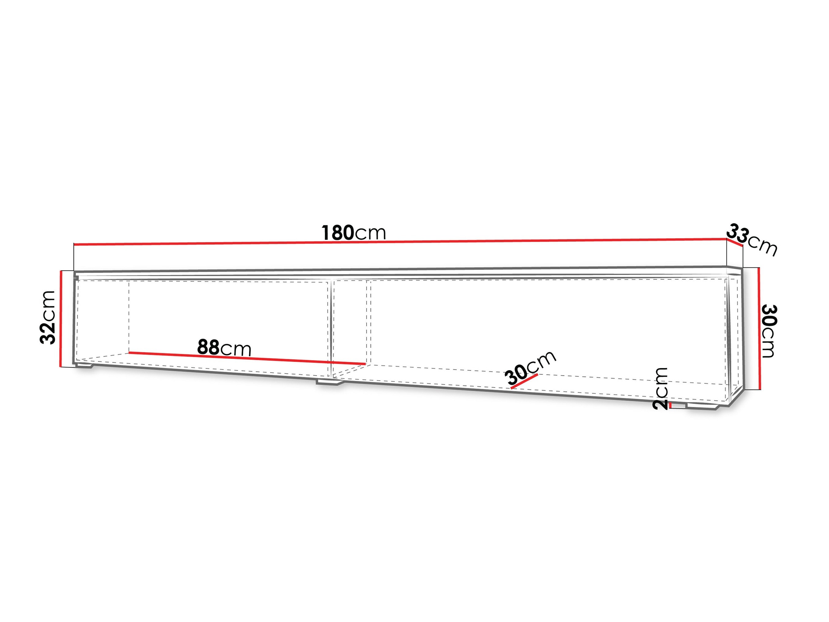 Meuble TV Sarasota 121 (Gris)