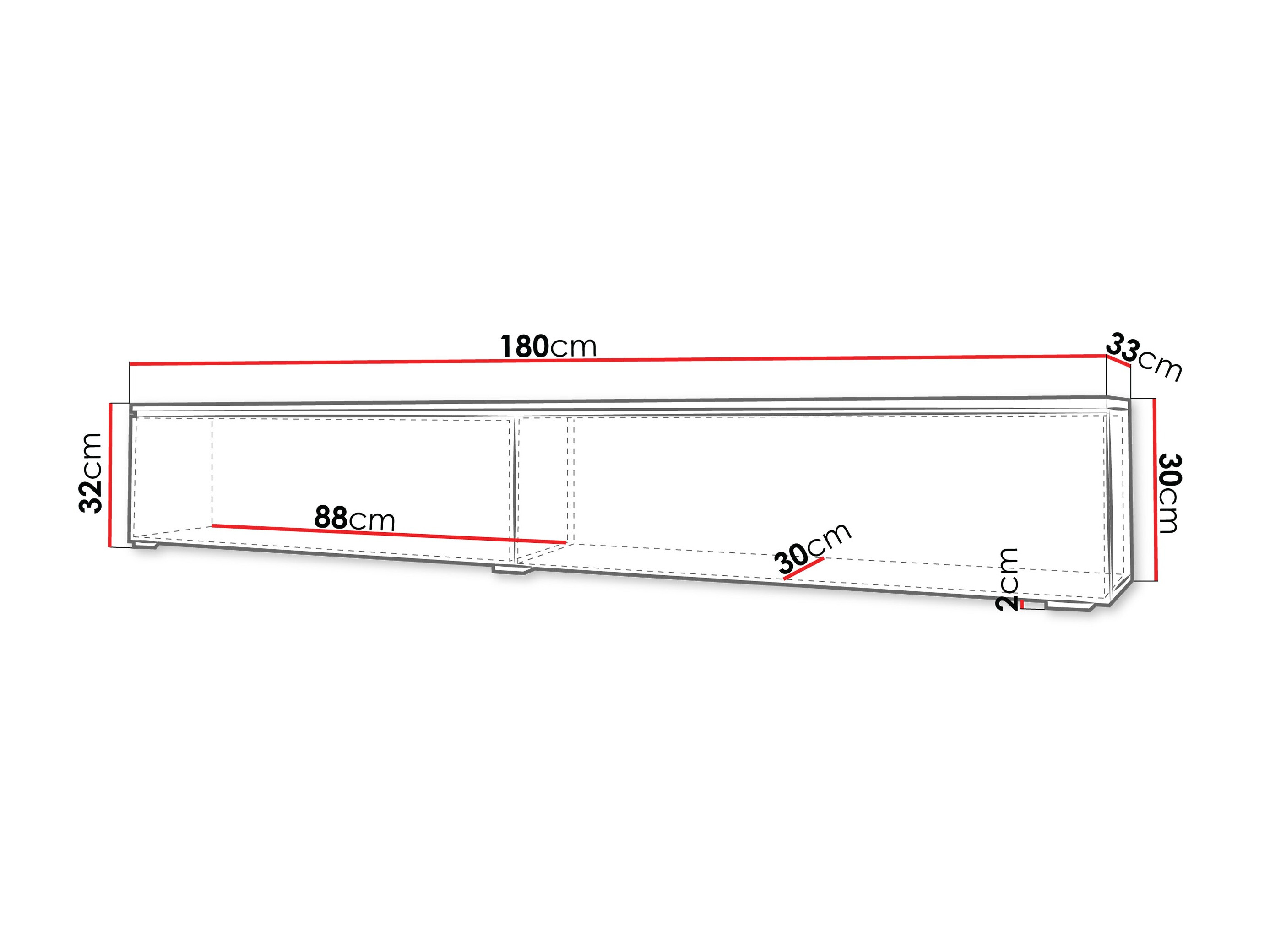 Meuble TV Sarasota 121 (Matera gris + Châtaigne)
