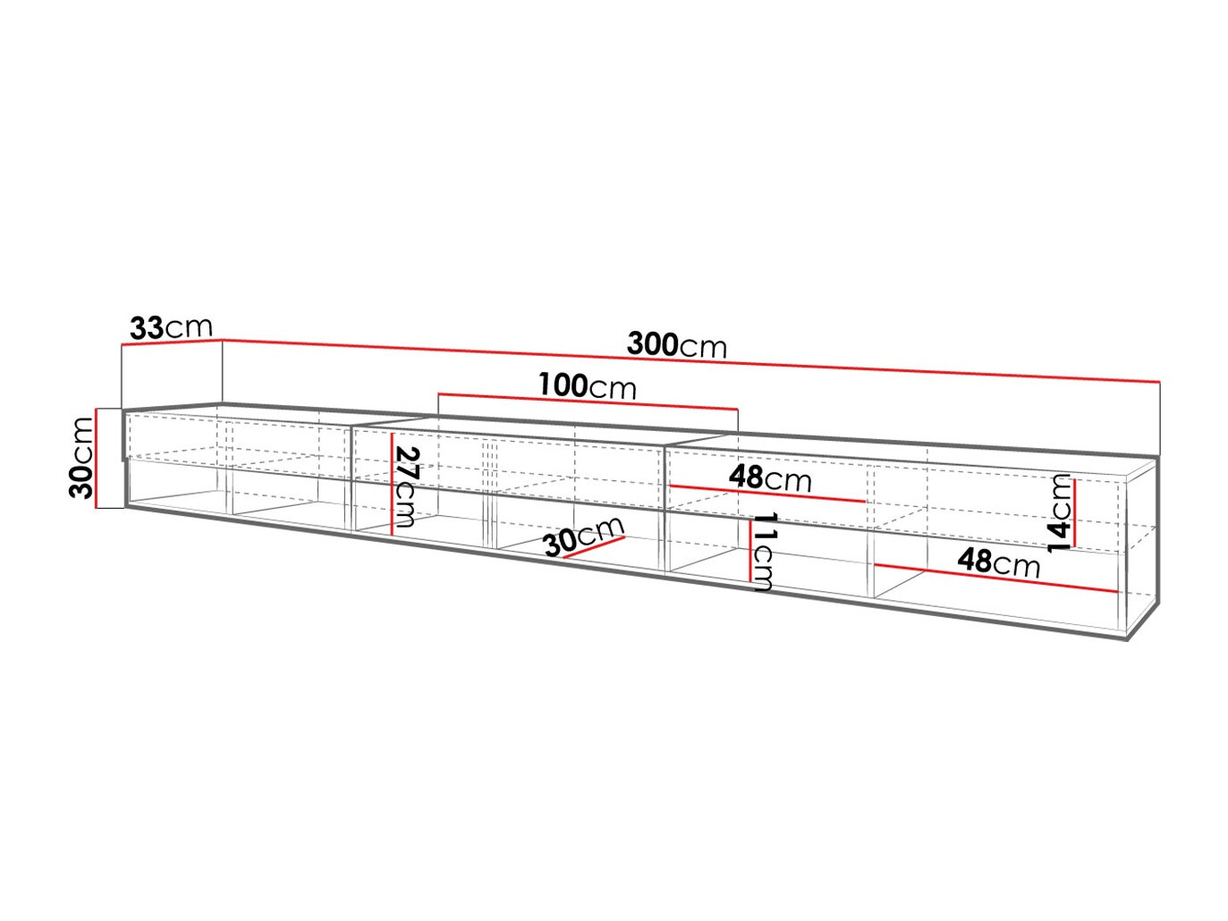 Meuble TV Sarasota 144 (Cachemire)